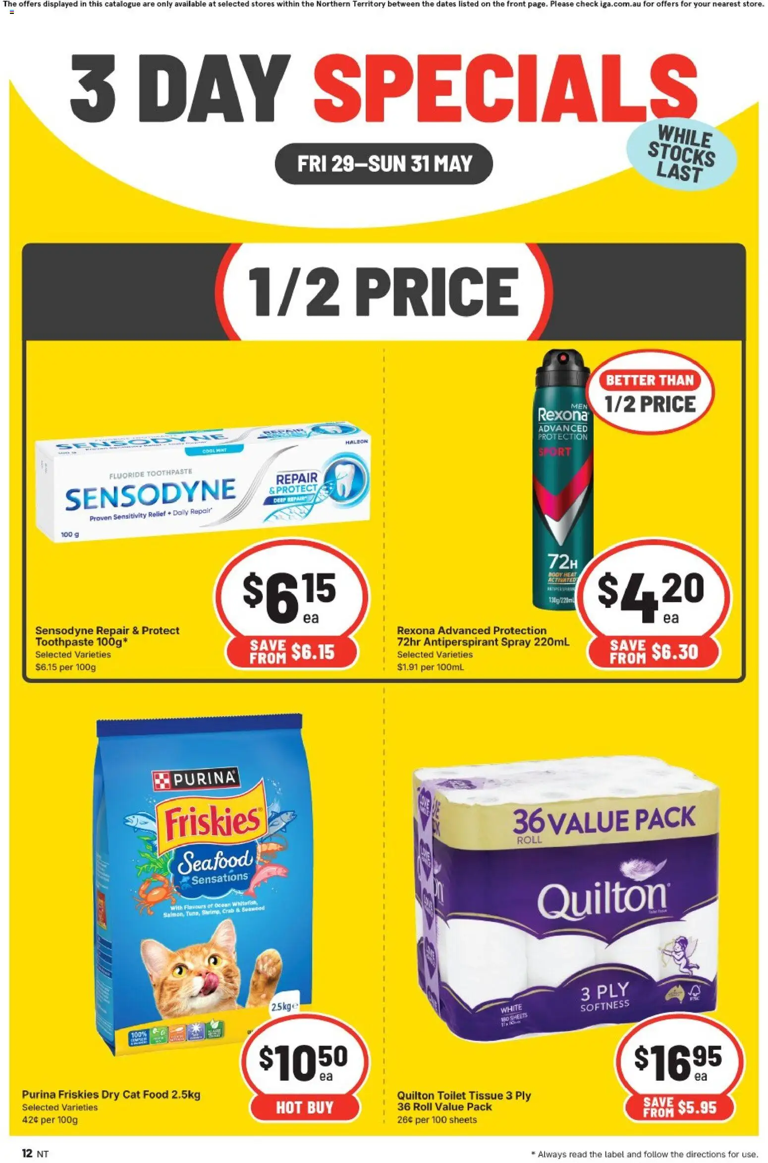 IGA catalogue - valid from 29.05.2026 | Page: 4 | Products: Toilet, Crab, Toothpaste, Seafood