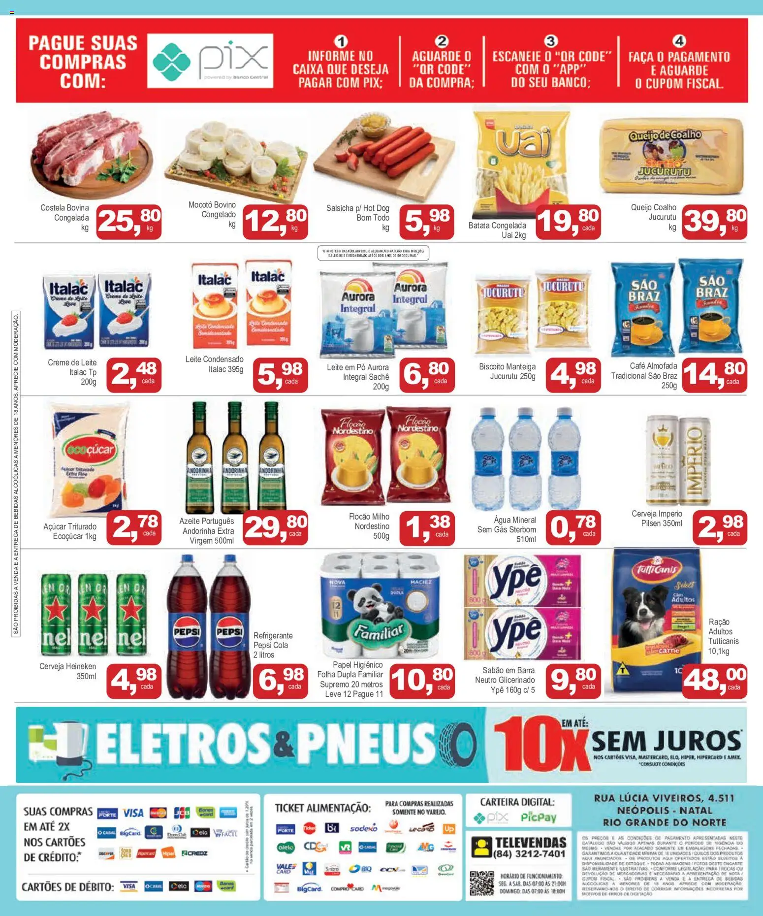 Mineirão Atacarejo Folheto - válido de 21/09/2026 | Página: 2 | Produtos: Queijo, Heineken, Creme de leite, Papel higiênico