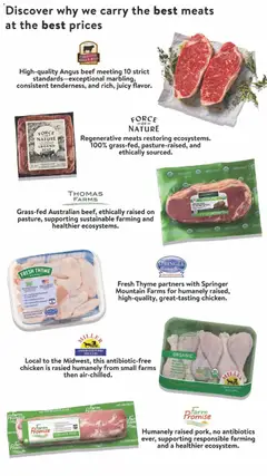 Preview of Fresh Thyme weekly ads valid from 01.05.2026 | Page: 7 | Products: Corn, Pork, Beef, Poultry
