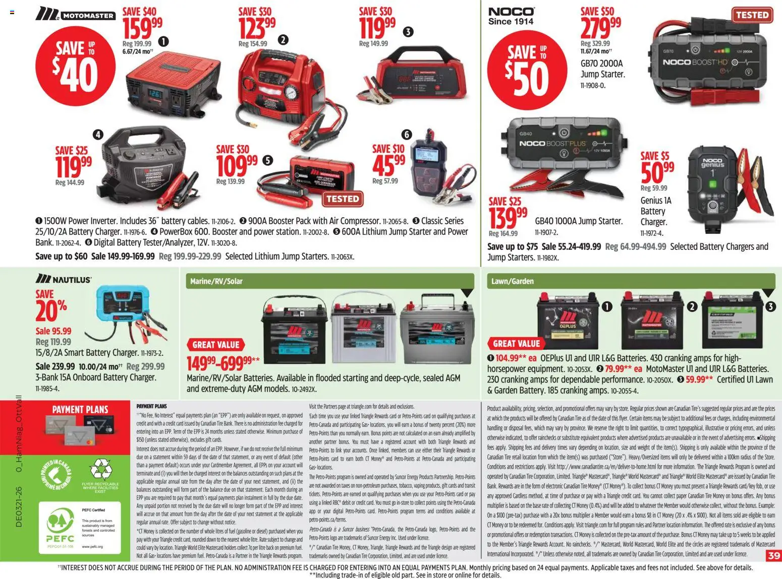 Canadian Tire flyer valid from 21.05.2026 | Page: 39 | Products: Battery