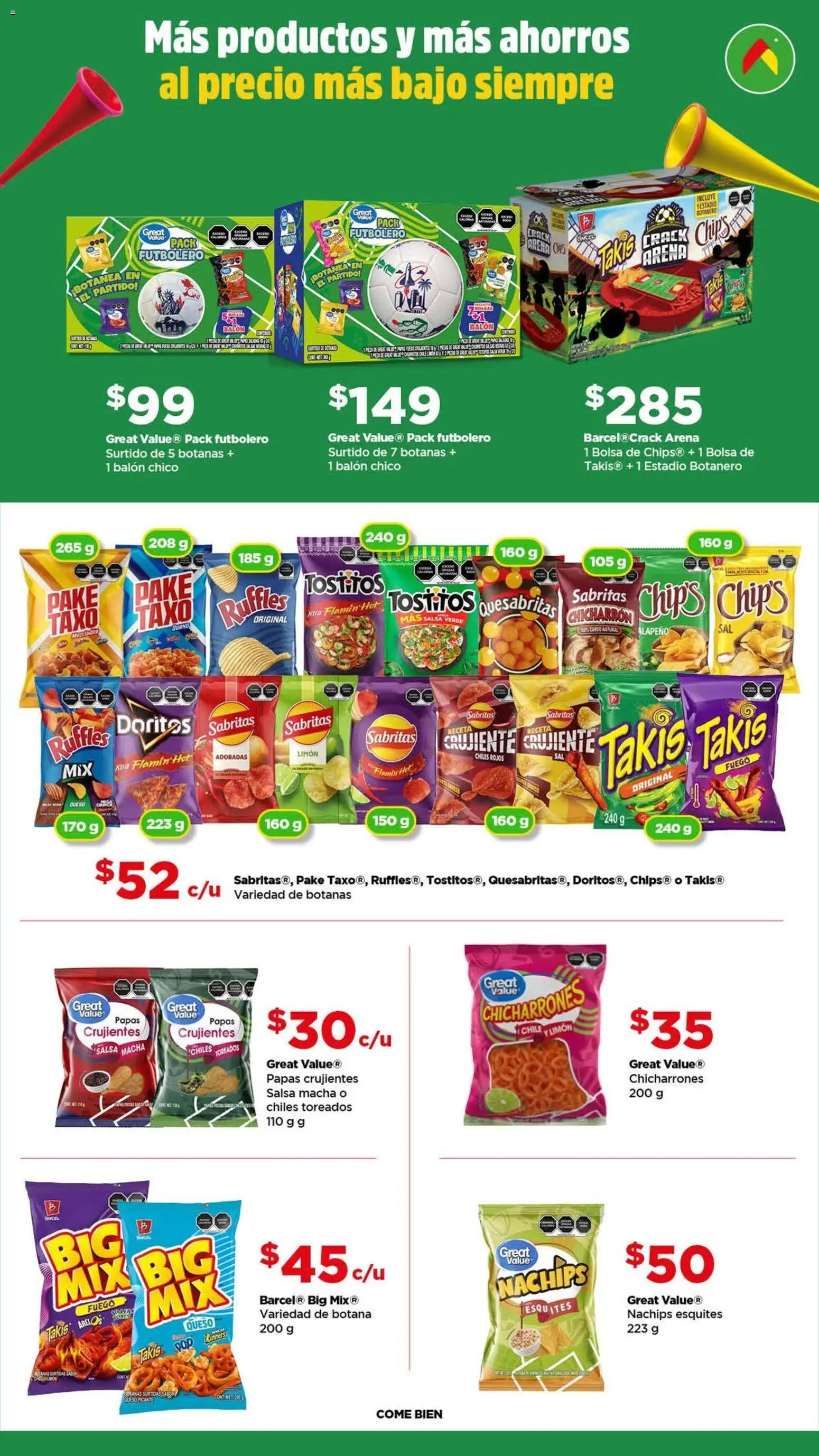 Nuevas ofertas de Bodega Aurrerá válidas en toda la República Mexicana desde el 05.06.2026. ¡Encuentra las mejores ofertas en Bodega Aurrerá folleto Golazo! | Página: 13 | Productos: Bolsa, Limón, Queso