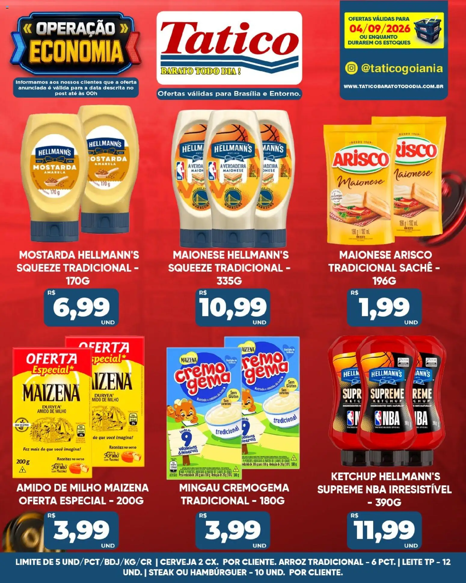 Tatico Folheto - válido de 04/09/2026 | Página: 17 | Produtos: Remo, Steak, Amido de milho, Milho
