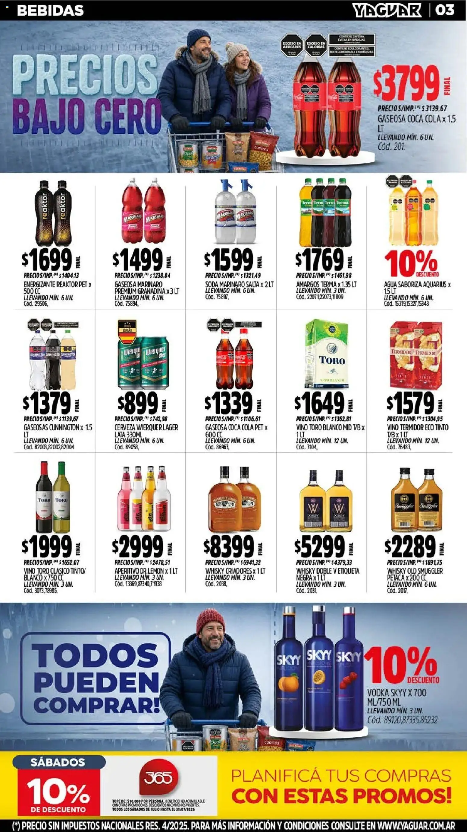 Yaguar - Oferta Semanal Salta │ válido desde el 27/07/2026 | Página: 6 | Productos: Vodka, Whisky, Gaseosa, Vino