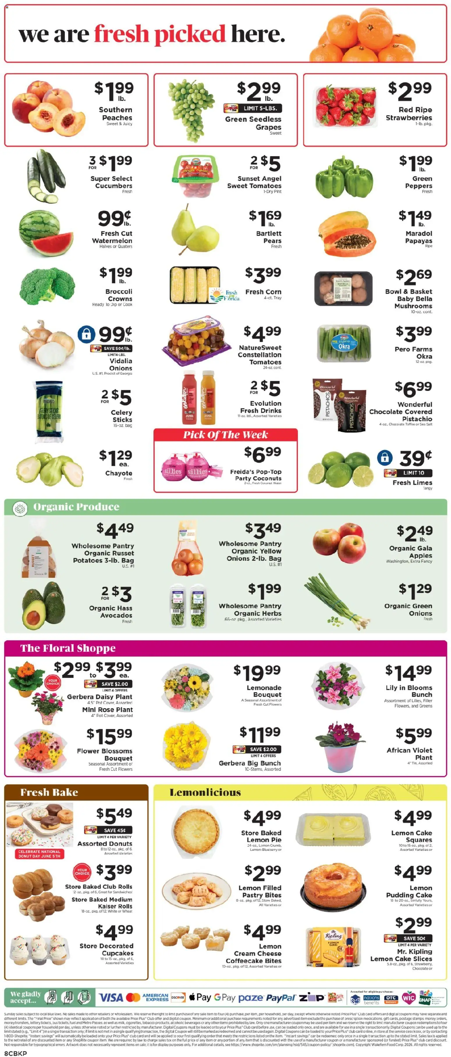 ShopRite Weekly Ad - valid from 29.05.2026 | Page: 10 | Products: Basket, Chocolate, Strawberries, Bag