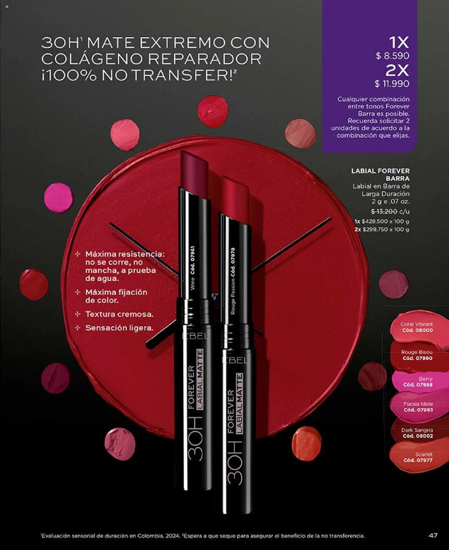 Catálogo L'Bel Campaña 9 │ válido desde el 17.05.2026 | Página: 47 | Productos: Mate, Labial