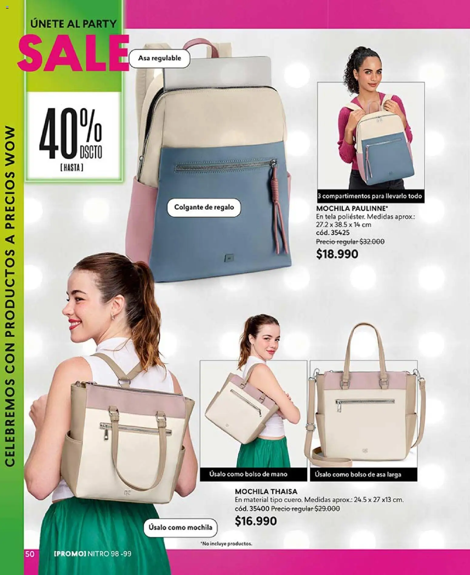 Catálogo CyZone Campaña 11 │ válido desde el 14.06.2026 | Página: 62 | Productos: Bolso, Mochila