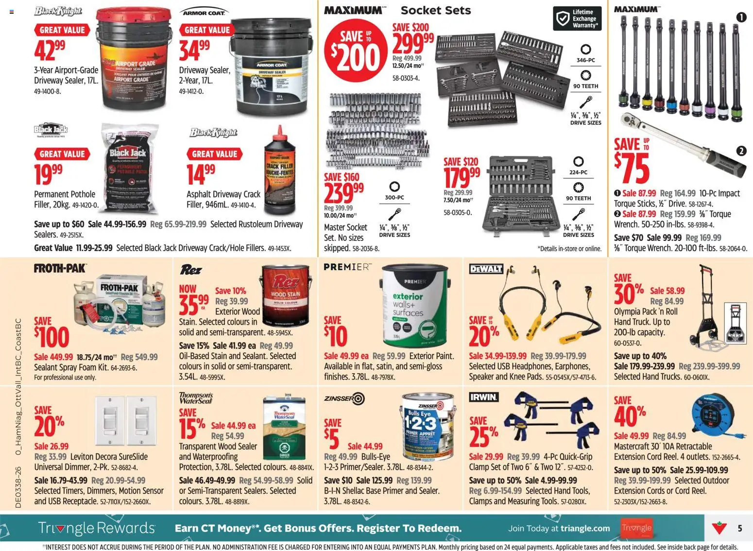 Canadian Tire flyer valid from Sep 17, 2026 | Page: 5 | Products: Knee, Speaker, Foam, Socket
