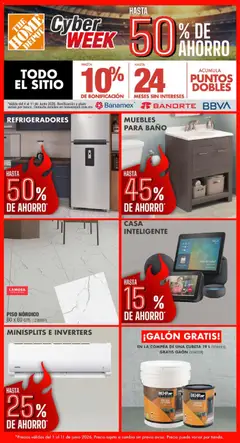 Vista previa de Home Depot Cyber Week, nuevo folleto de la tienda, válido en México a partir del 01.06.2026