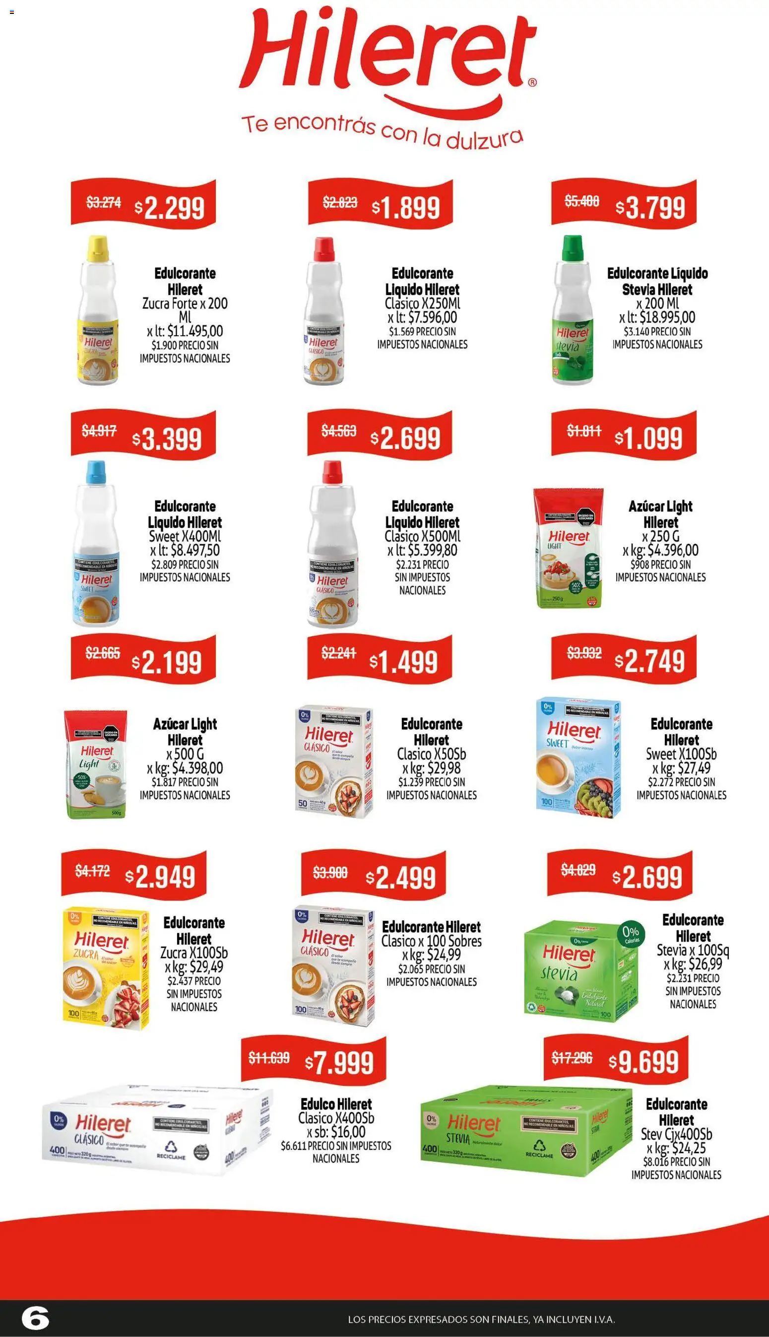 Makro ofertas │ válido desde el 06/08/2026 | Página: 6 | Productos: Azucar, Edulcorante, Té