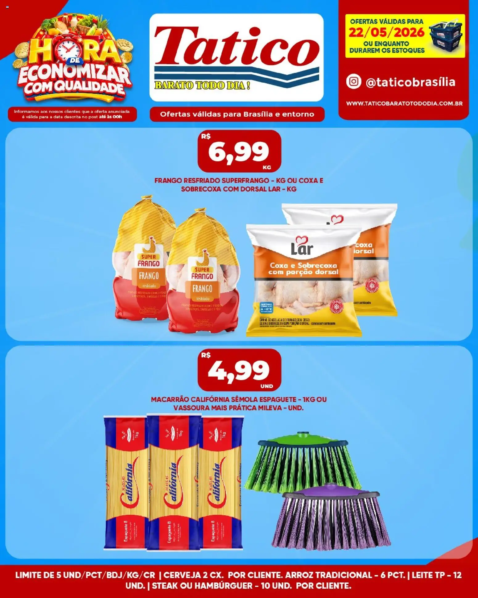 Tatico Folheto - válido de 22.05.2026 | Página: 5 | Produtos: Espaguete, Macarrão, Carne, Hambúrguer