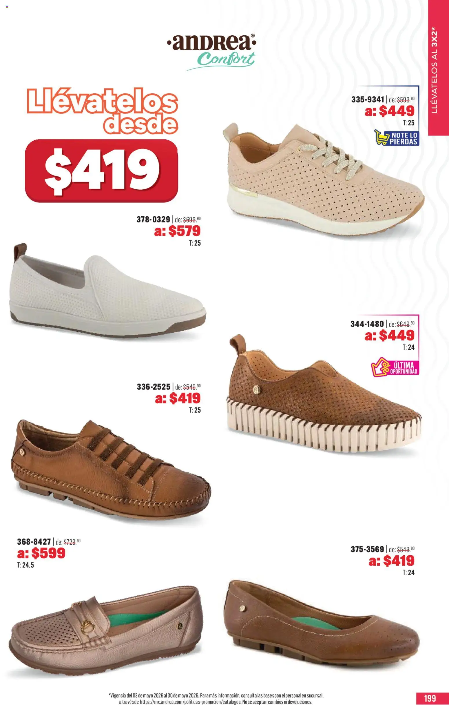 Nuevas ofertas de Andrea válidas en toda la República Mexicana desde el 03.05.2026. ¡Encuentra las mejores ofertas en Andrea catálogo Outlet! | Página: 199