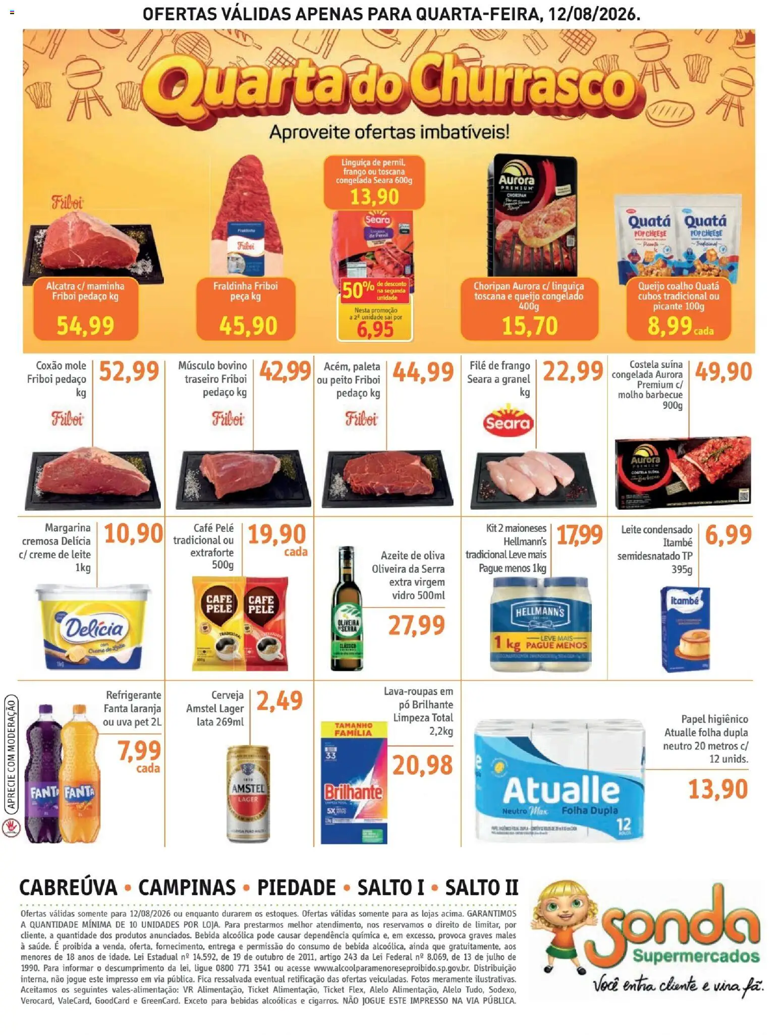 Sonda Folheto - válido de 12/08/2026 | Página: 4 | Produtos: Músculo bovino, Refrigerante, Frango, Margarina