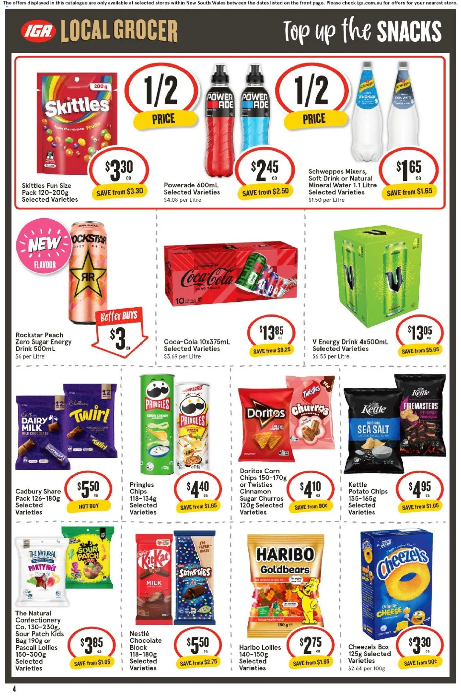 IGA catalogue - valid from 15/07/2026 | Page: 4 | Products: Spinach, Game, Bag, Bed