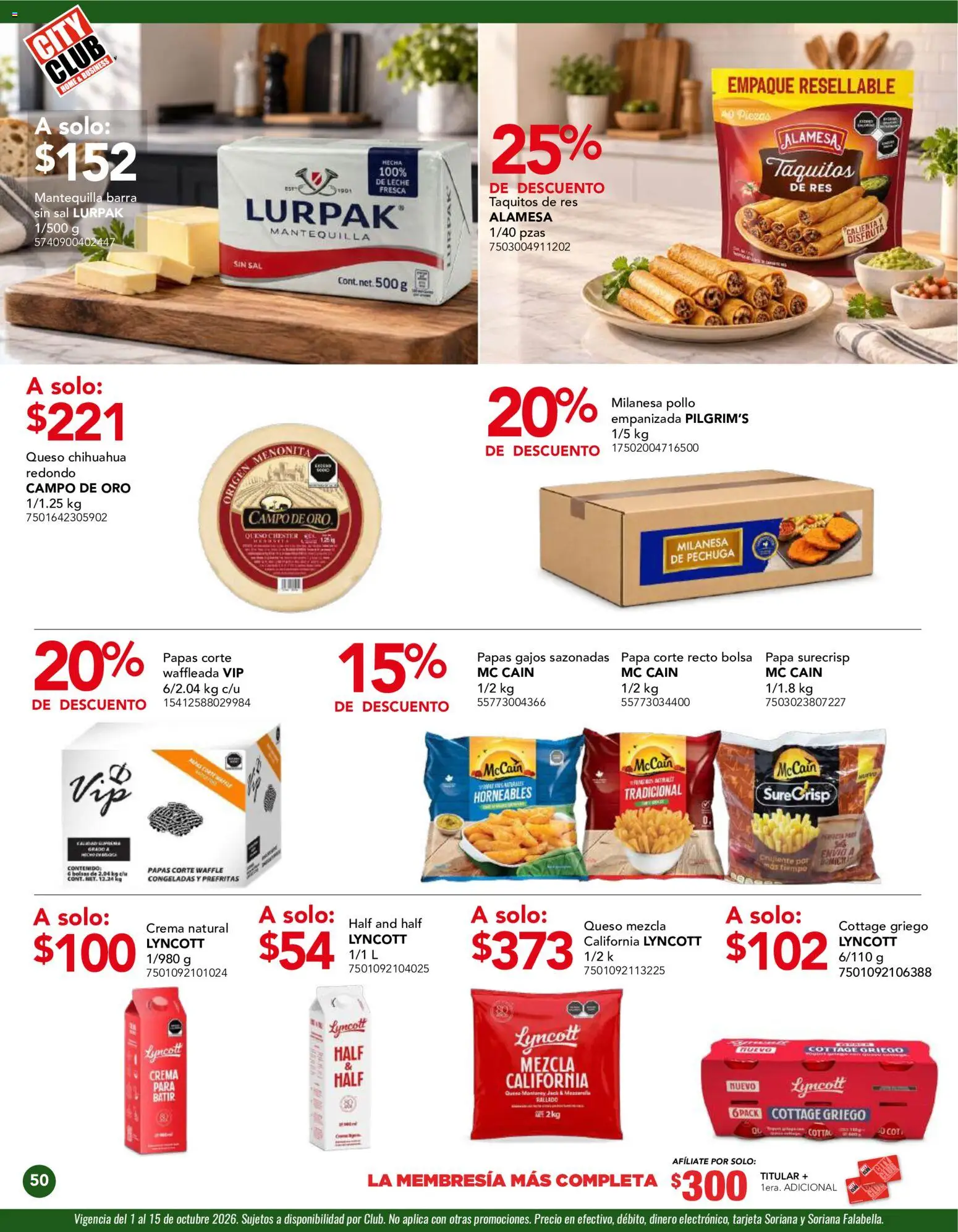 Nuevas ofertas de City Club válidas en toda la República Mexicana desde el 01/10/2026. ¡Encuentra las mejores ofertas en City Club catálogo! | Página: 50