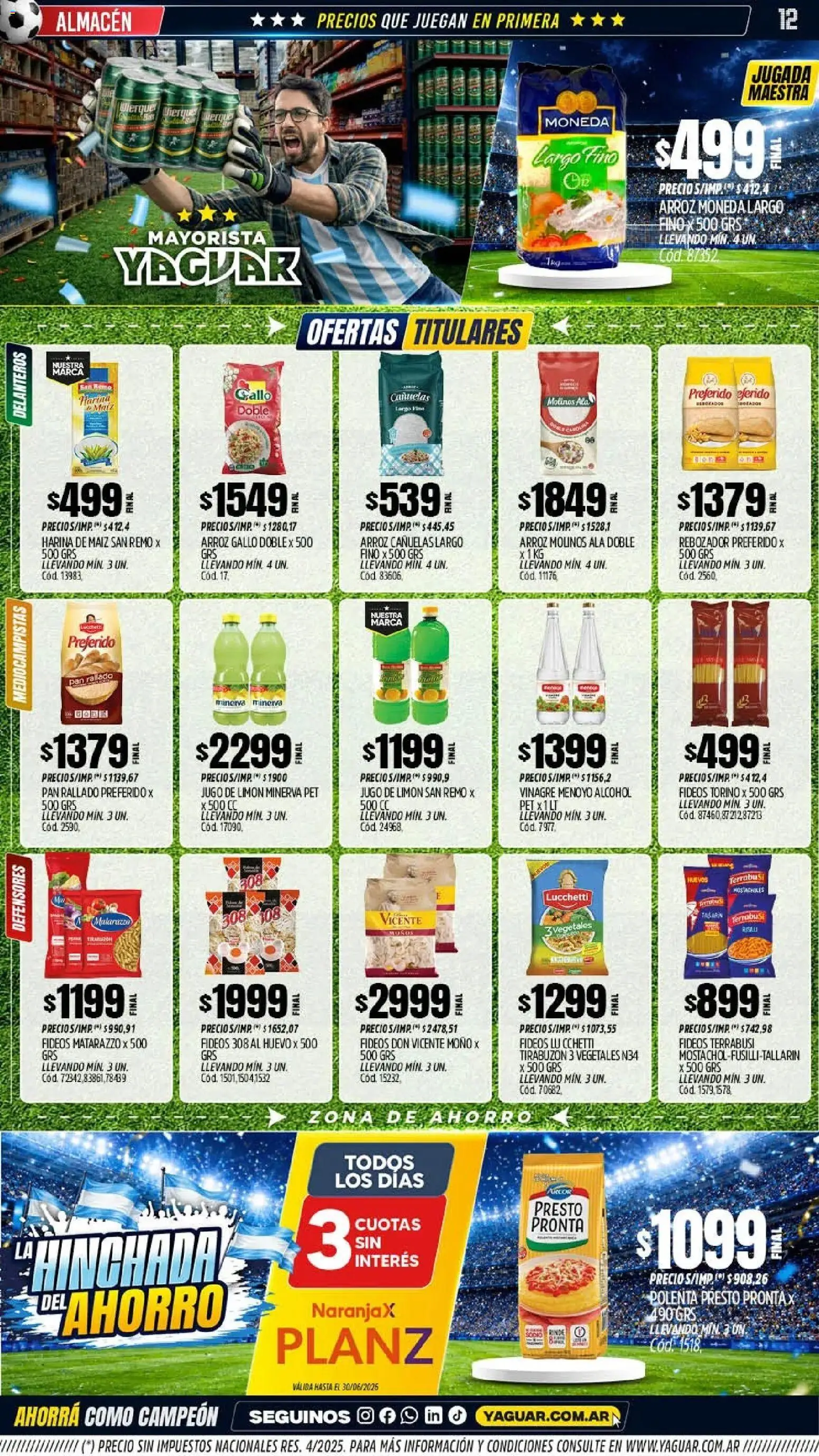 Yaguar catálogo │ válido desde el 15.06.2026 | Página: 11 | Productos: Moño, Polenta, Arroz, Pan rallado