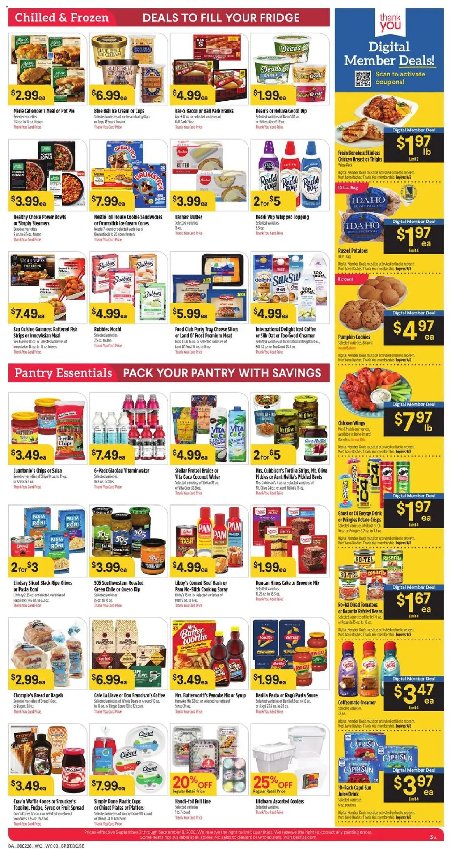Basha's Weekly Ad - valid from 09/02/2026 | Page: 4 | Products: Syrup, Butter, Pumpkin, Beans