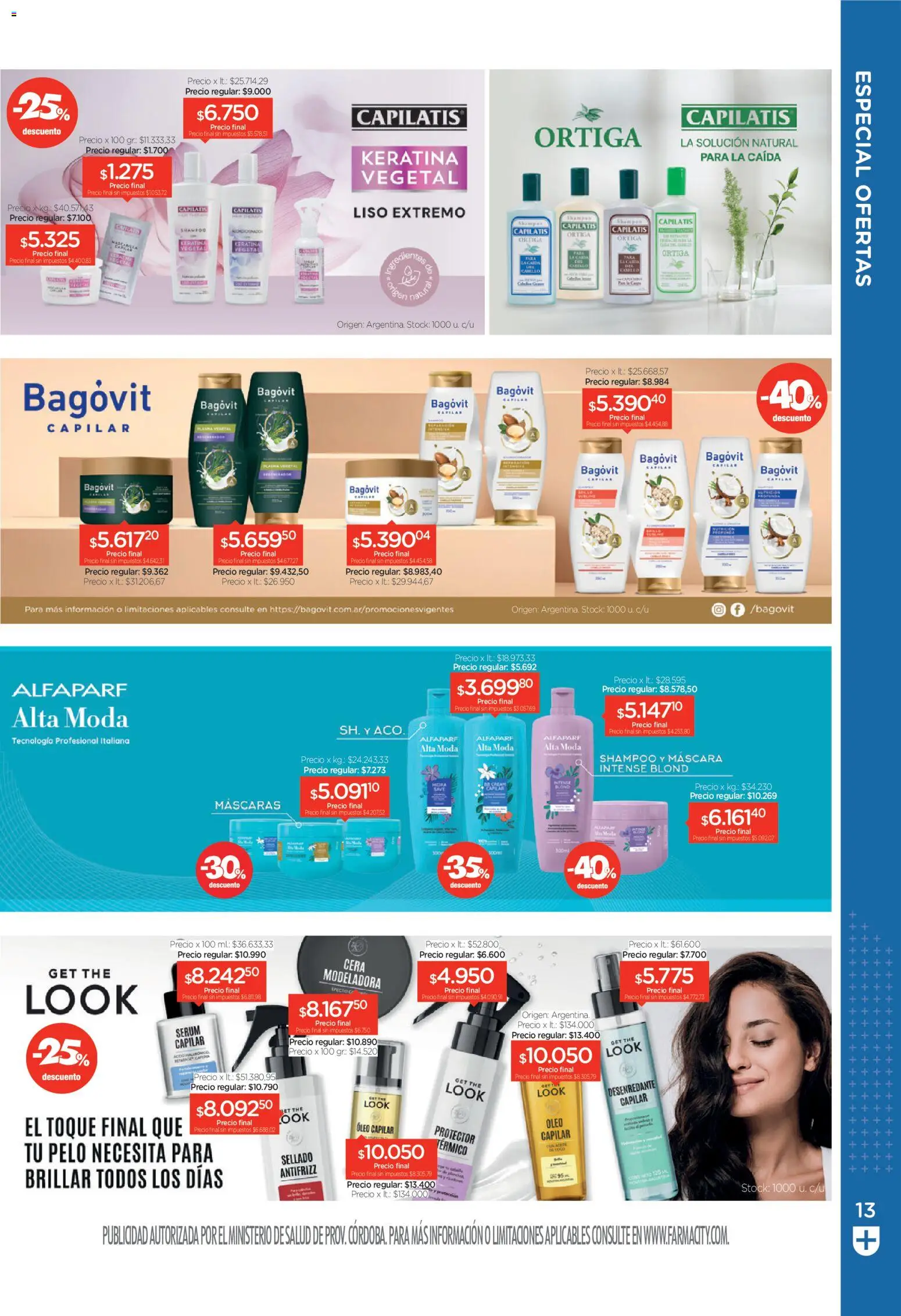 Farmacity catálogo │ válido desde el 30.04.2026 | Página: 13 | Productos: Serum, Máscara, Shampoo, Cera