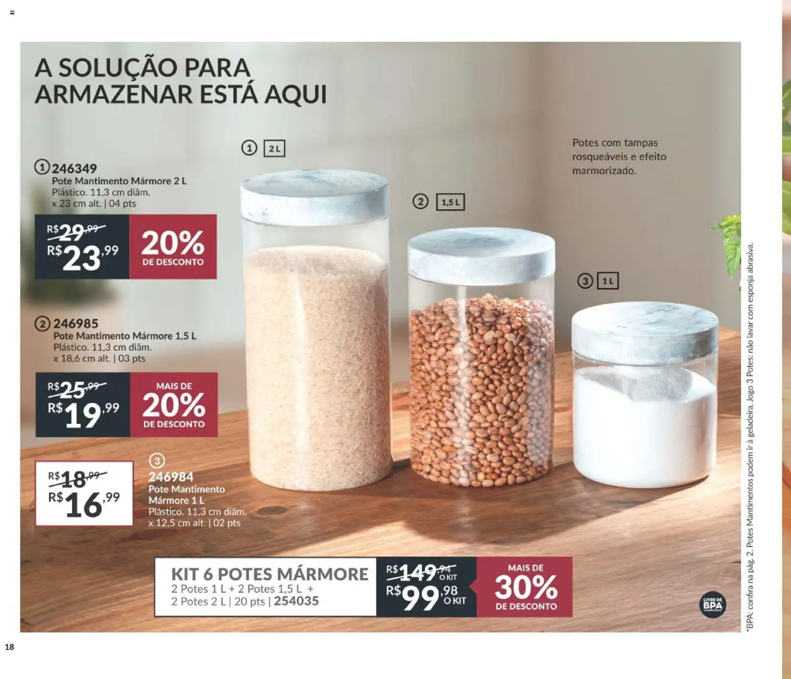 Avon Folheto - válido de 01/09/2026 | Página: 18 | Produtos: Esponja, Potes