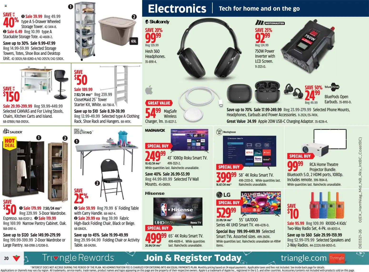 Canadian Tire flyer valid from 21.05.2026 | Page: 20 | Products: Phone, Tv, Radio, Box