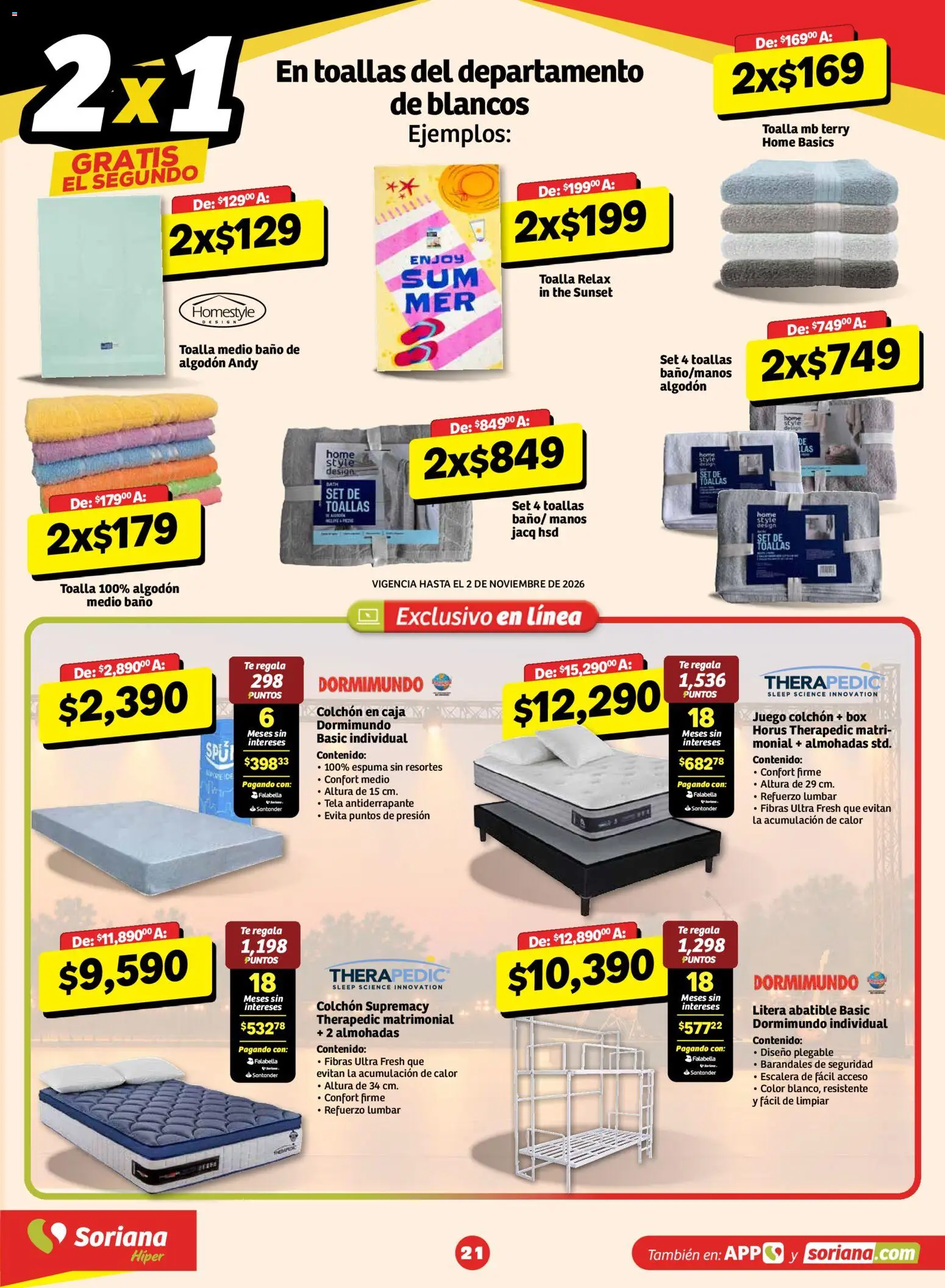 Nuevas ofertas de Soriana válidas en toda la República Mexicana desde el 30/10/2026. ¡Encuentra las mejores ofertas en Soriana Buen Fest! | Página: 21