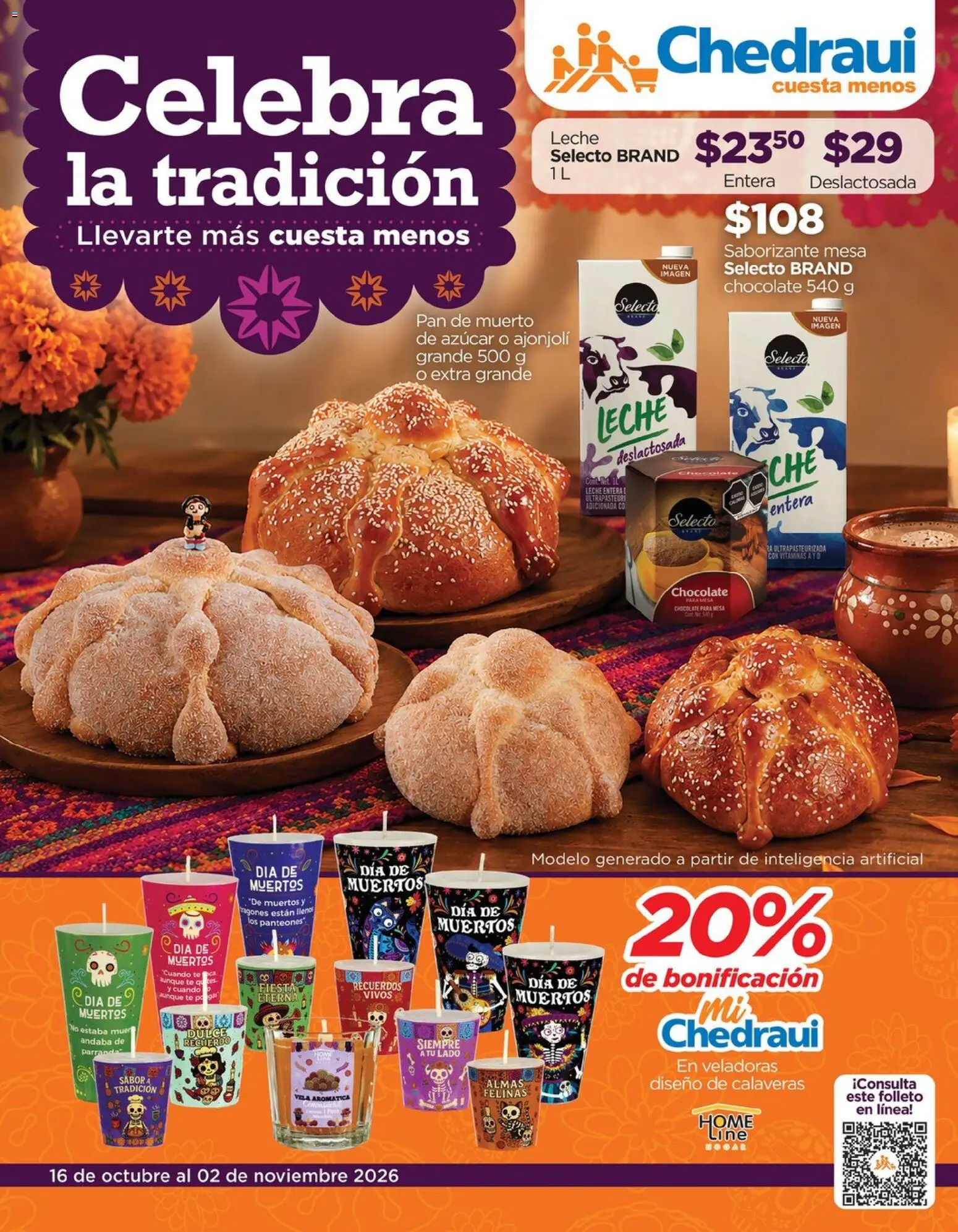 Nuevas ofertas de Chedraui válidas en toda la República Mexicana desde el 16/10/2026. ¡Encuentra las mejores ofertas en Chedraui folleto Celebra la tradición! | Página: 1