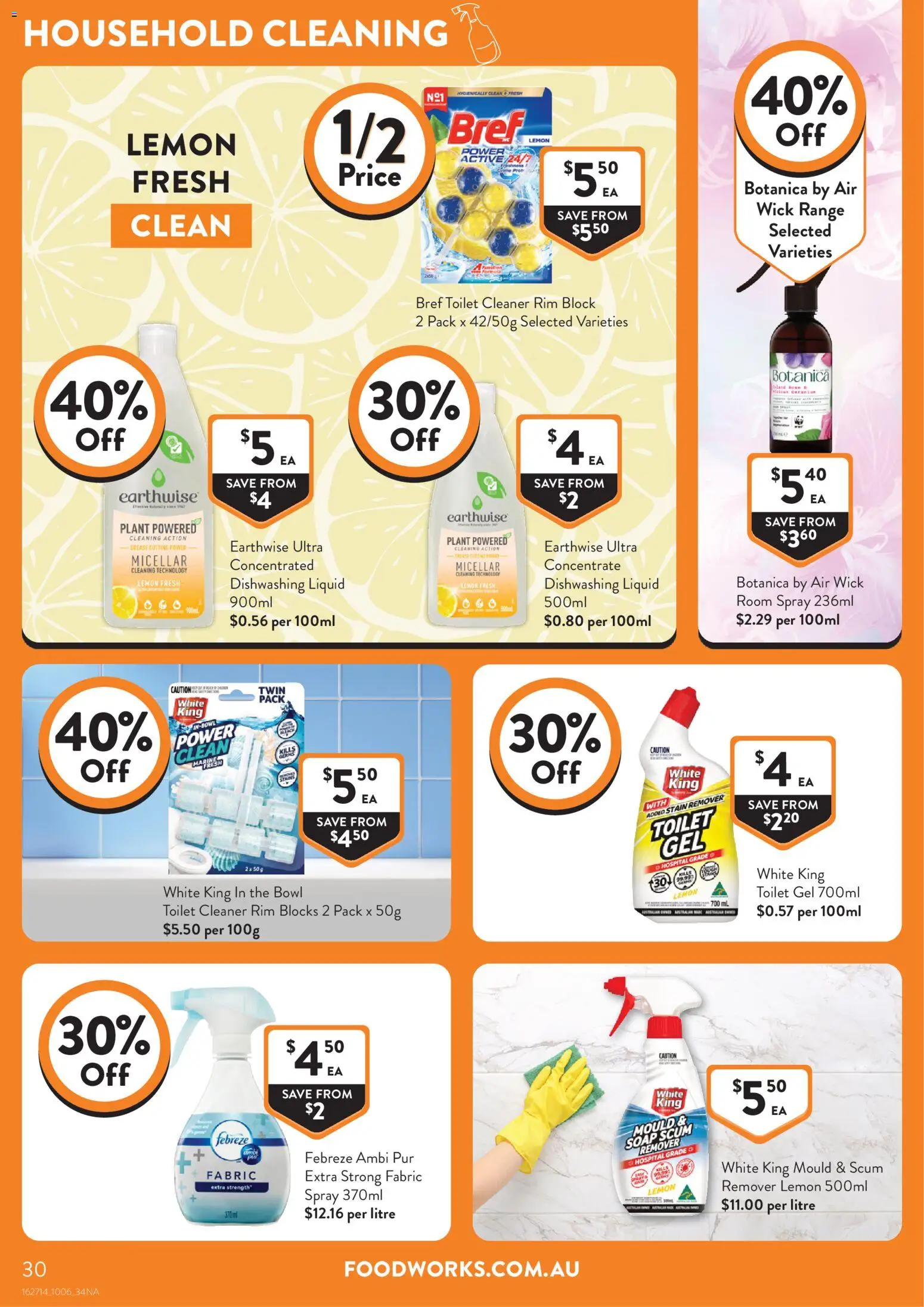 Foodworks catalogue - valid from 10.06.2026 | Page: 30 | Products: Toilet, Household, Cleaner, Stain remover