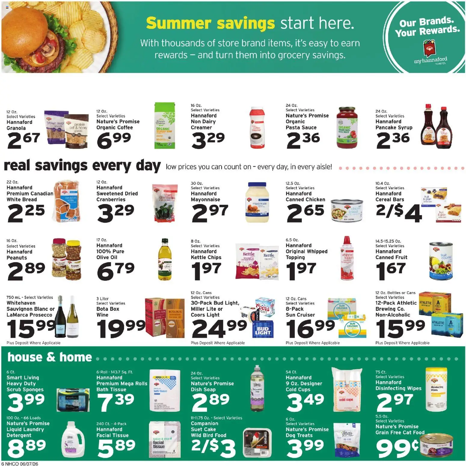Hannaford Weekly Ad - valid from 07.06.2026 | Page: 8 | Products: Oil, Coffee, Mayonnaise, Sauce