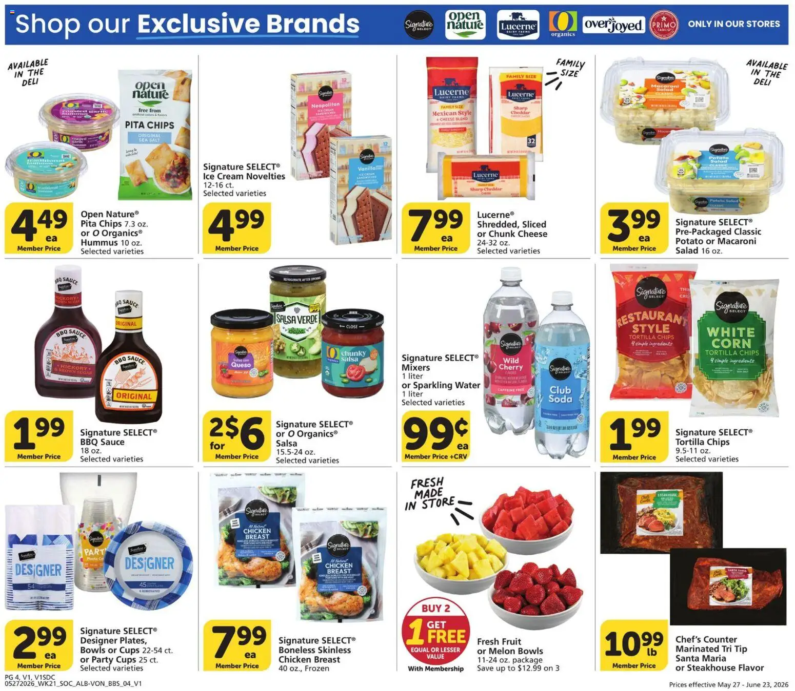 Vons Big Book of Savings - valid from 27.05.2026 | Page: 4 | Products: Cream, Salad, Sauce, Melon