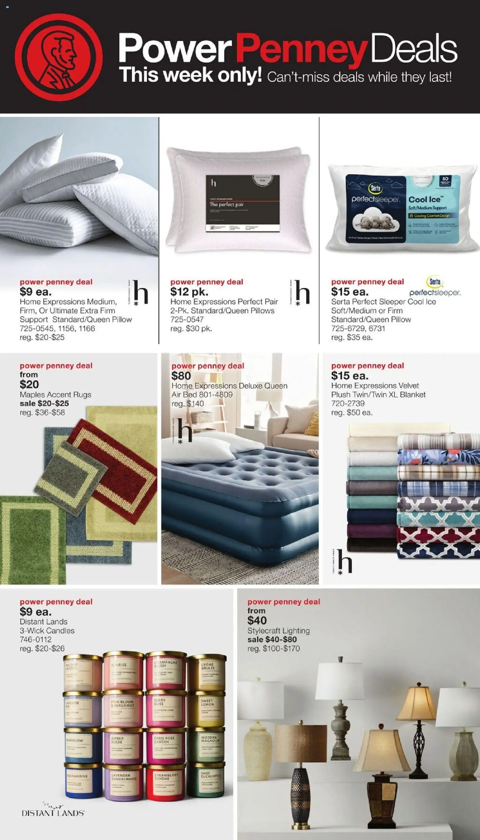 JCPenney Semi-Annual Home Sale - valid from 07/13/2026 | Page: 36 | Products: Bed, Pillow, Blanket, Lemon
