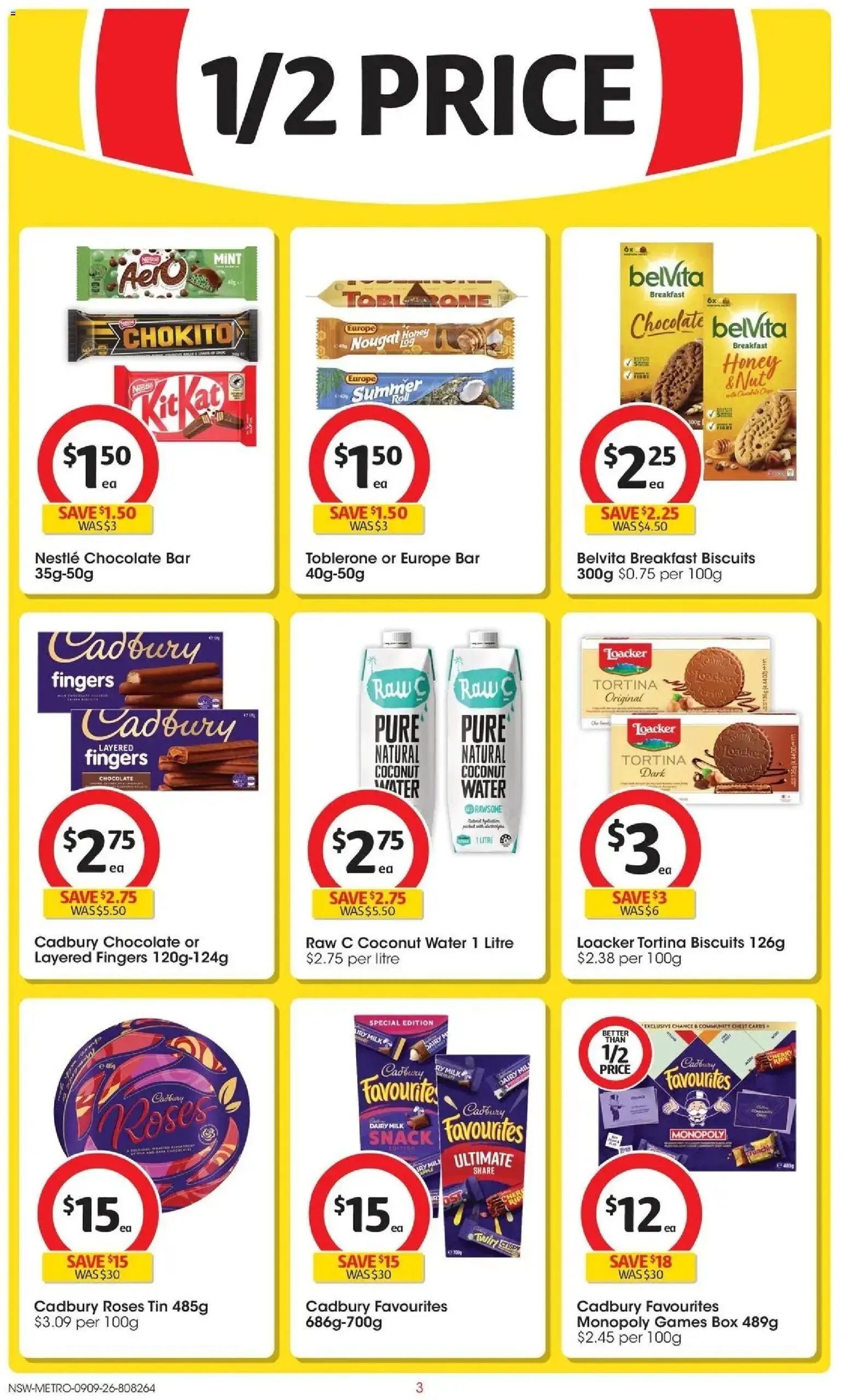 ﻿Coles catalogue valid from 09/09/2026 > Online Australia | Page: 3 | Products: Milk, Dairy, Water, Coconut