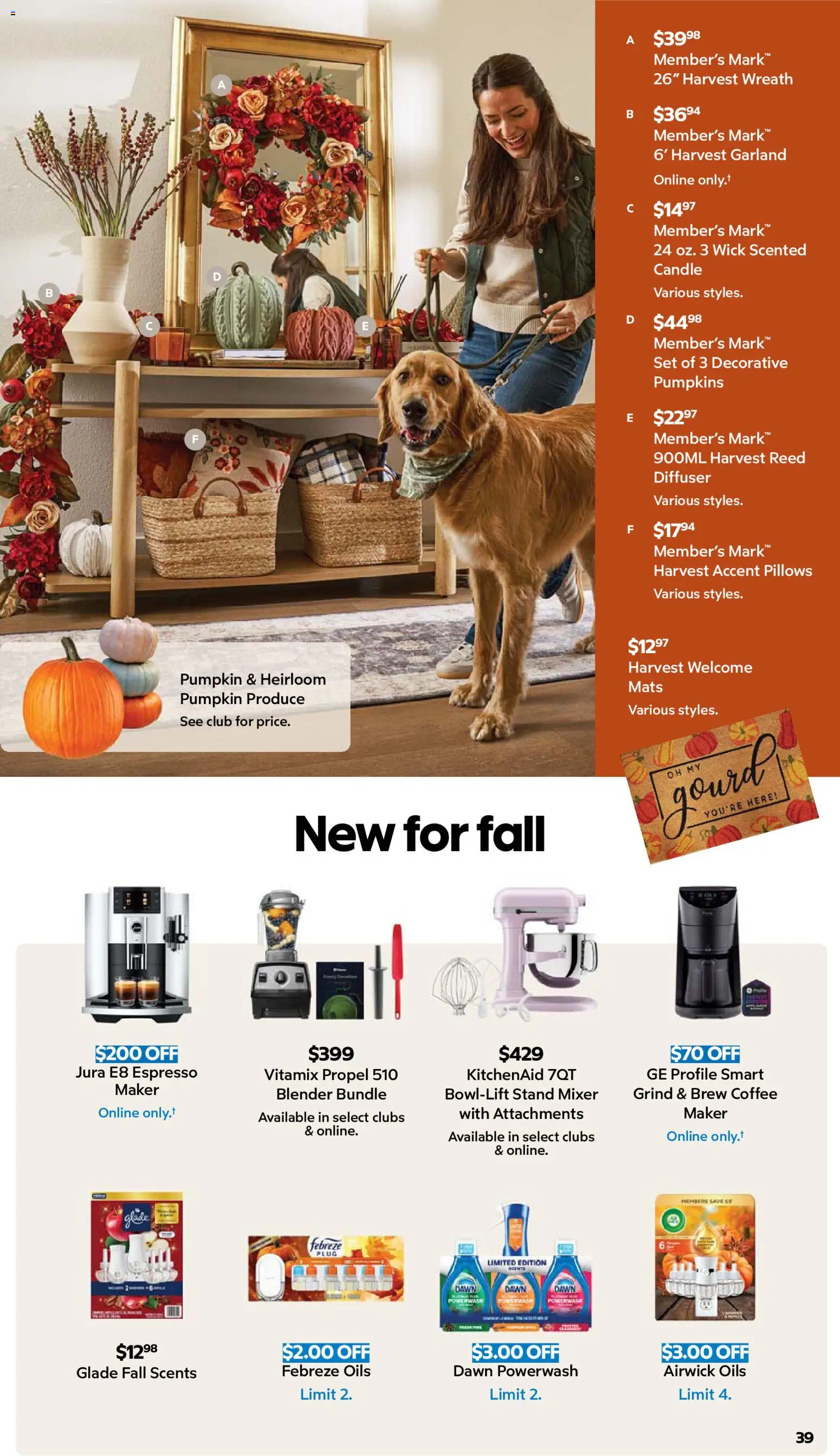 Sam's Club Weekly Ad - valid from 08/26/2026 | Page: 39 | Products: Coffee, Blender, Pumpkin, Mixer