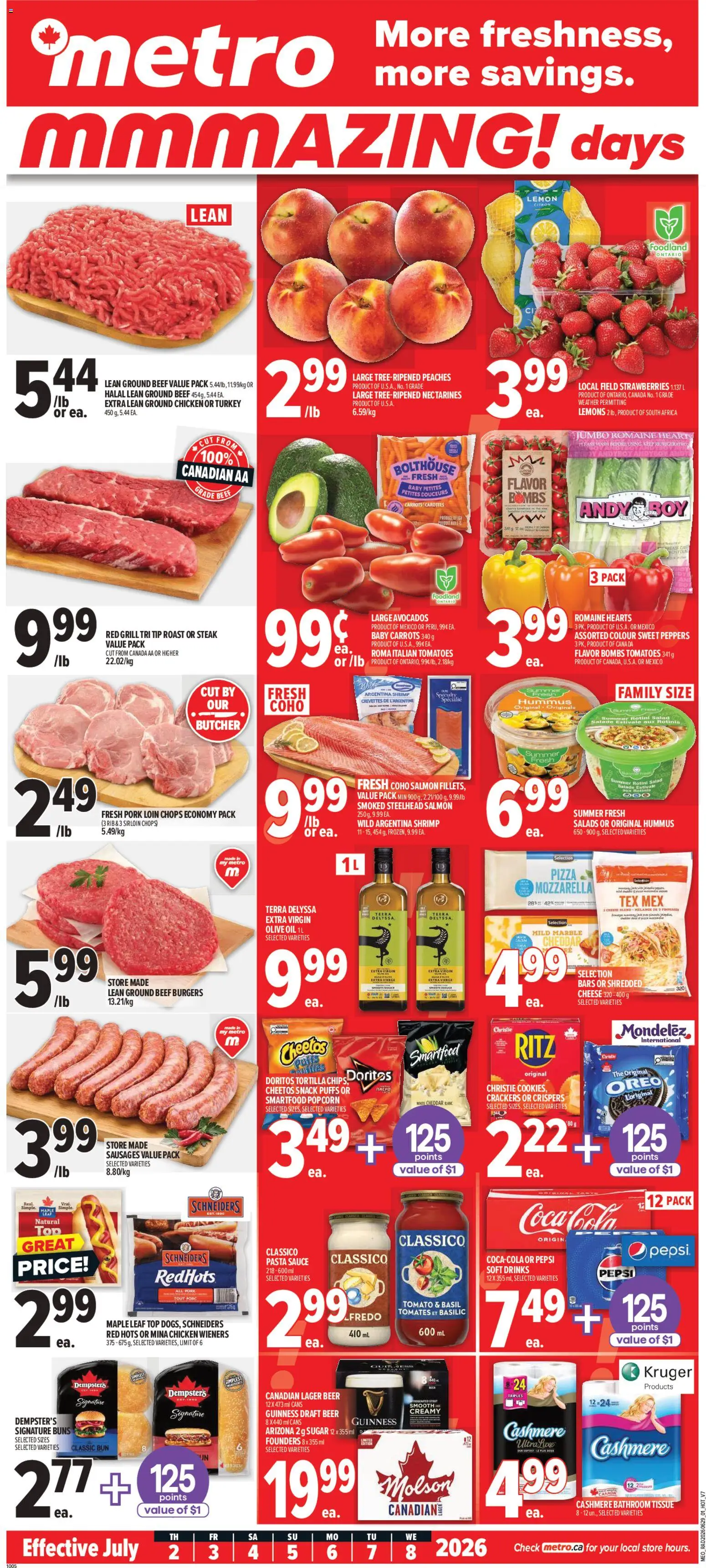 Metro flyer valid from Jul 2, 2026 | Page: 1 | Products: Turkey, Grill, Oil, Chicken