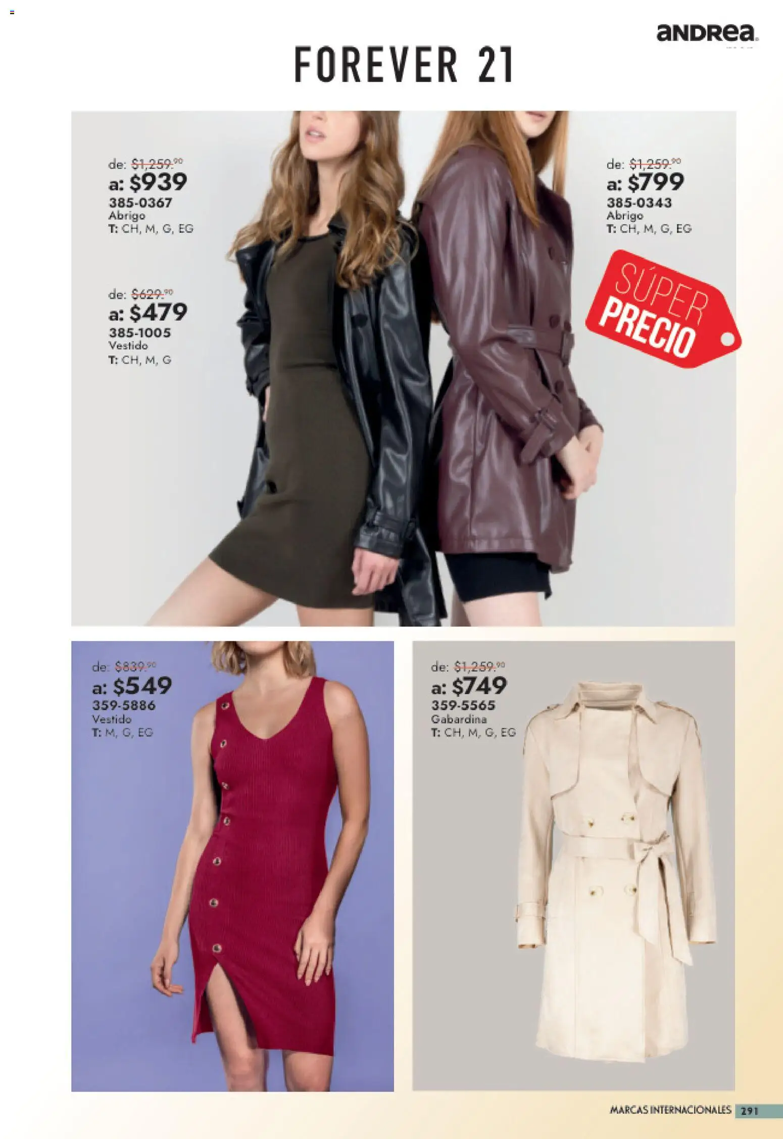 Nuevas ofertas de Andrea válidas en toda la República Mexicana desde el 26/07/2026. ¡Encuentra las mejores ofertas en Andrea catálogo Outlet! | Página: 291