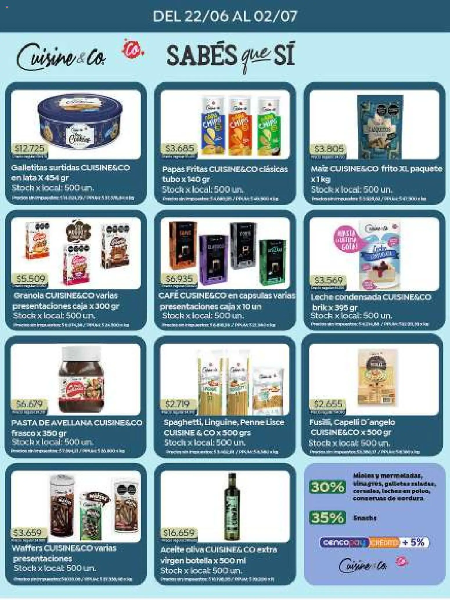 Jumbo - Especial Marcas Propias │ válido desde el 22/06/2026 | Página: 7 | Productos: Galletitas, Caja, Aceite, Pasta