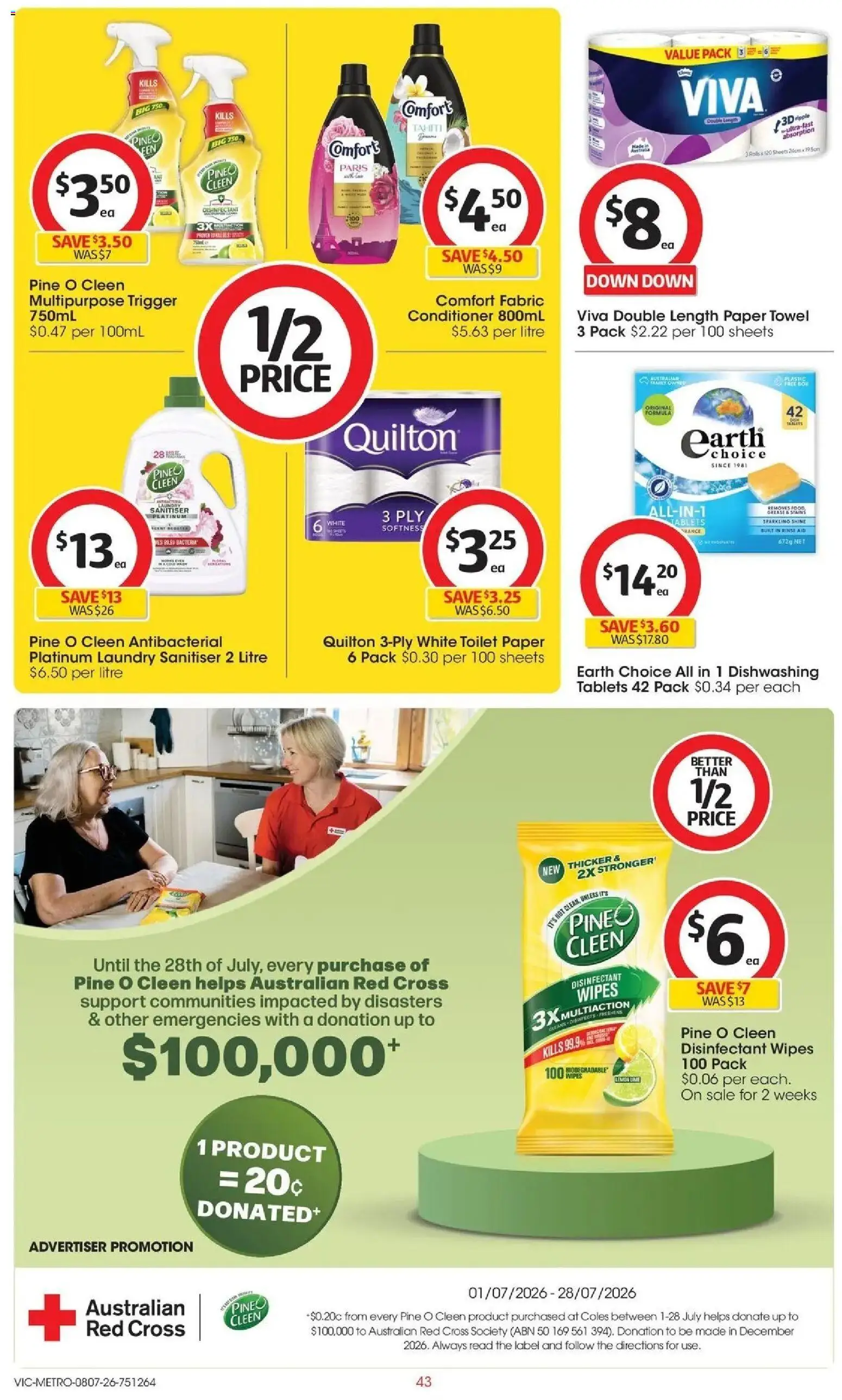 Coles catalogue - valid from 07/07/2026 | Page: 43 | Products: Toilet, Shirt, Lime, Tablets