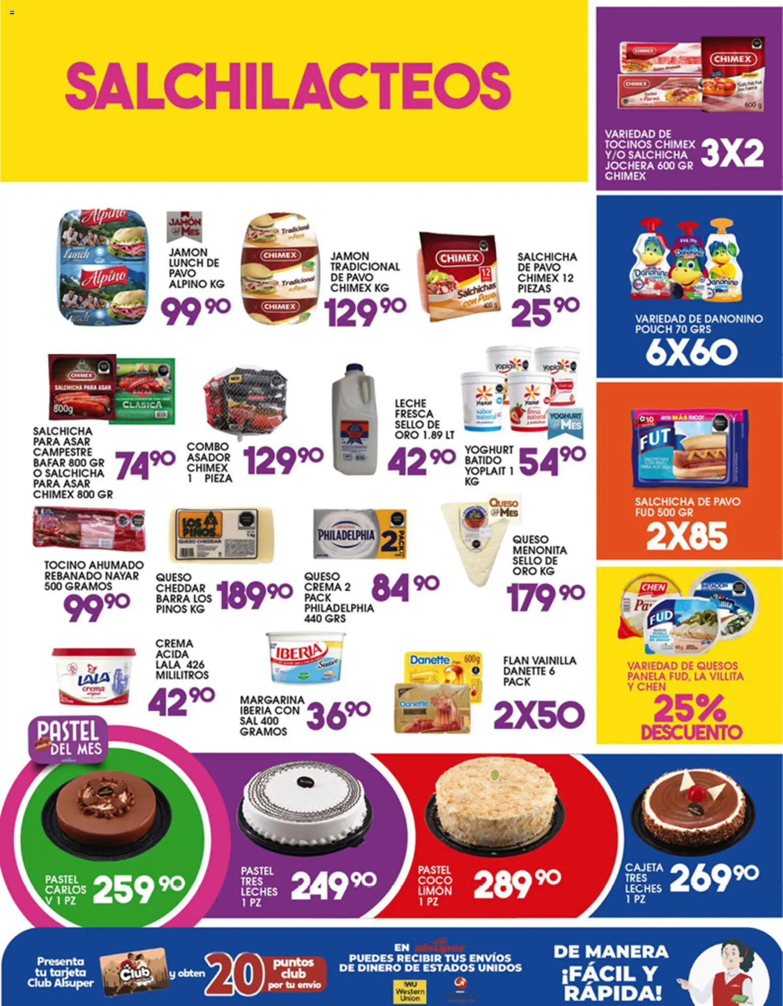 Nuevas ofertas de Alsuper válidas en toda la República Mexicana desde el 26/06/2026. ¡Encuentra las mejores ofertas en Alsuper folleto! | Página: 3 | Productos: Crema, Limón, Pastel, Margarina