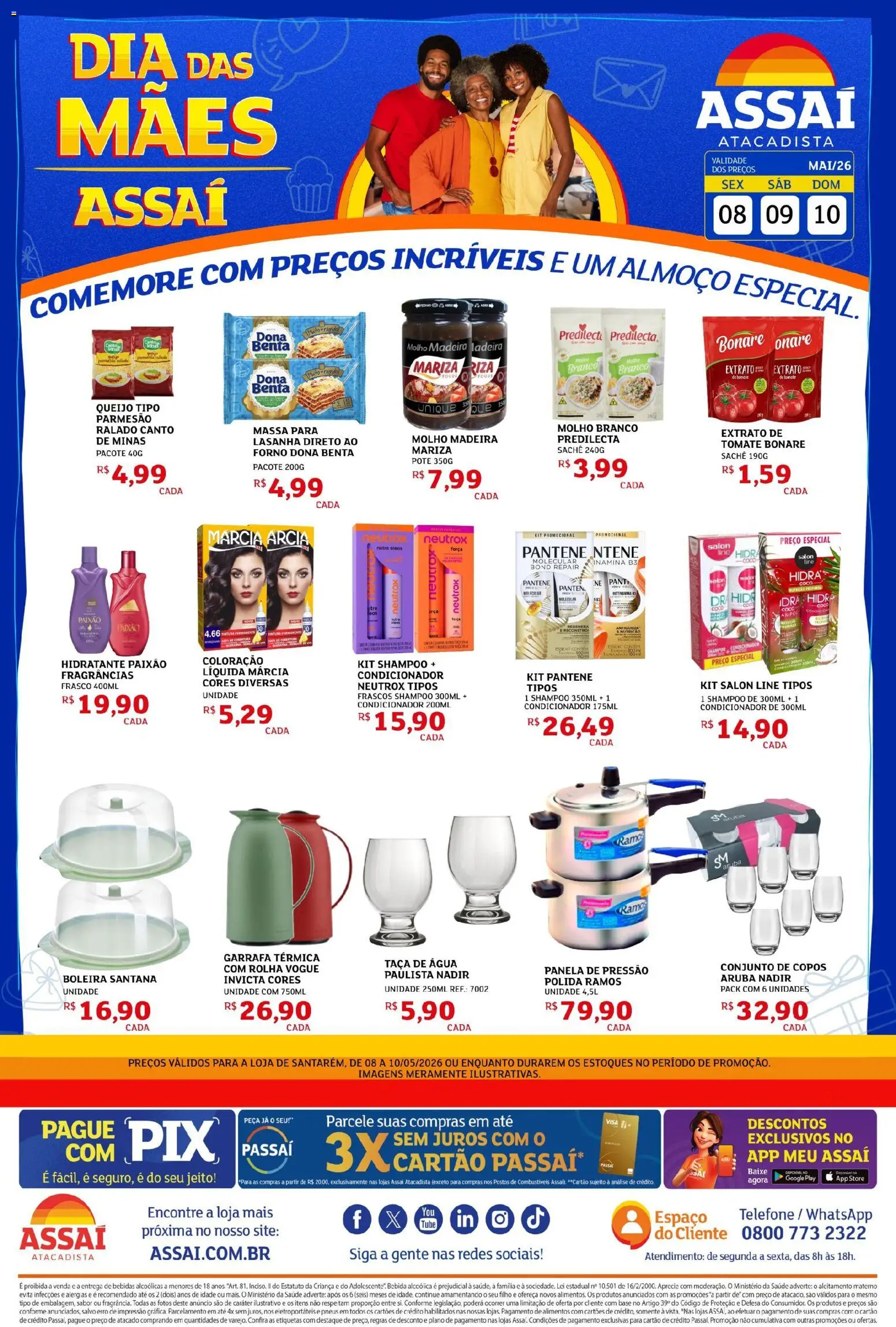 Assaí Atacadista Folheto - válido de 09.05.2026 | Página: 1 | Produtos: Coco, Shampoo, Panela de pressão, Parmesão