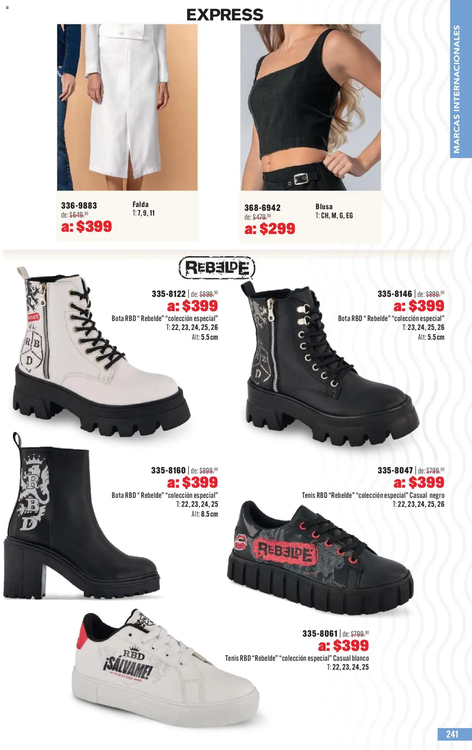 Nuevas ofertas de Andrea válidas en toda la República Mexicana desde el 03.05.2026. ¡Encuentra las mejores ofertas en Andrea catálogo Outlet! | Página: 241 | Productos: Blusa, Tenis, Falda