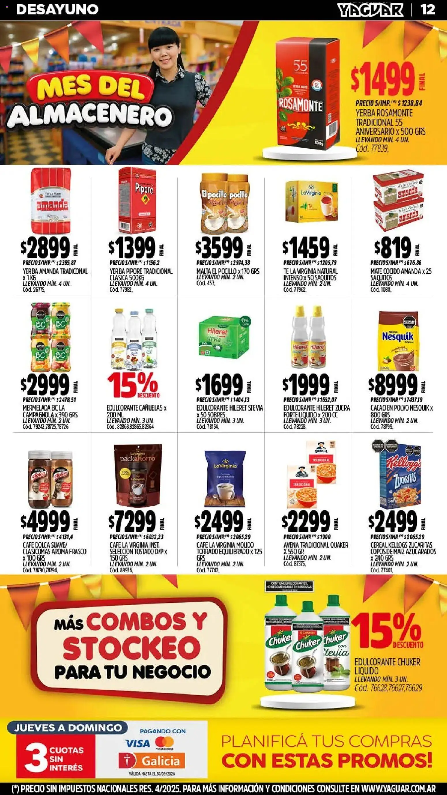 Yaguar - Oferta Semanal General Roca │ válido desde el 21/09/2026 | Página: 12 | Productos: Mate, Avena, Té, Cacao