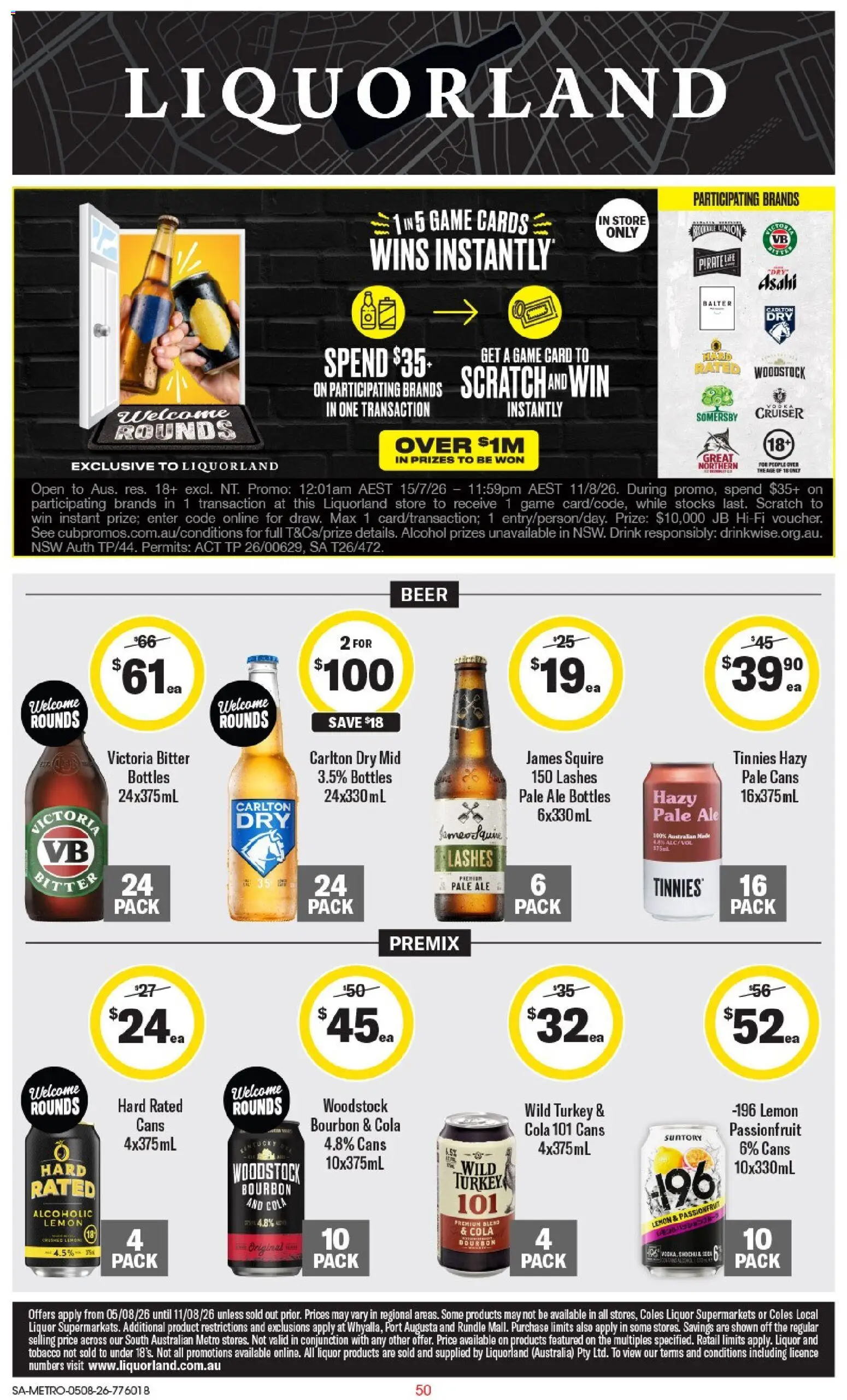 Coles catalogue - valid from 05/08/2026 | Page: 50 | Products: Beer, Lemon, Turkey, Game