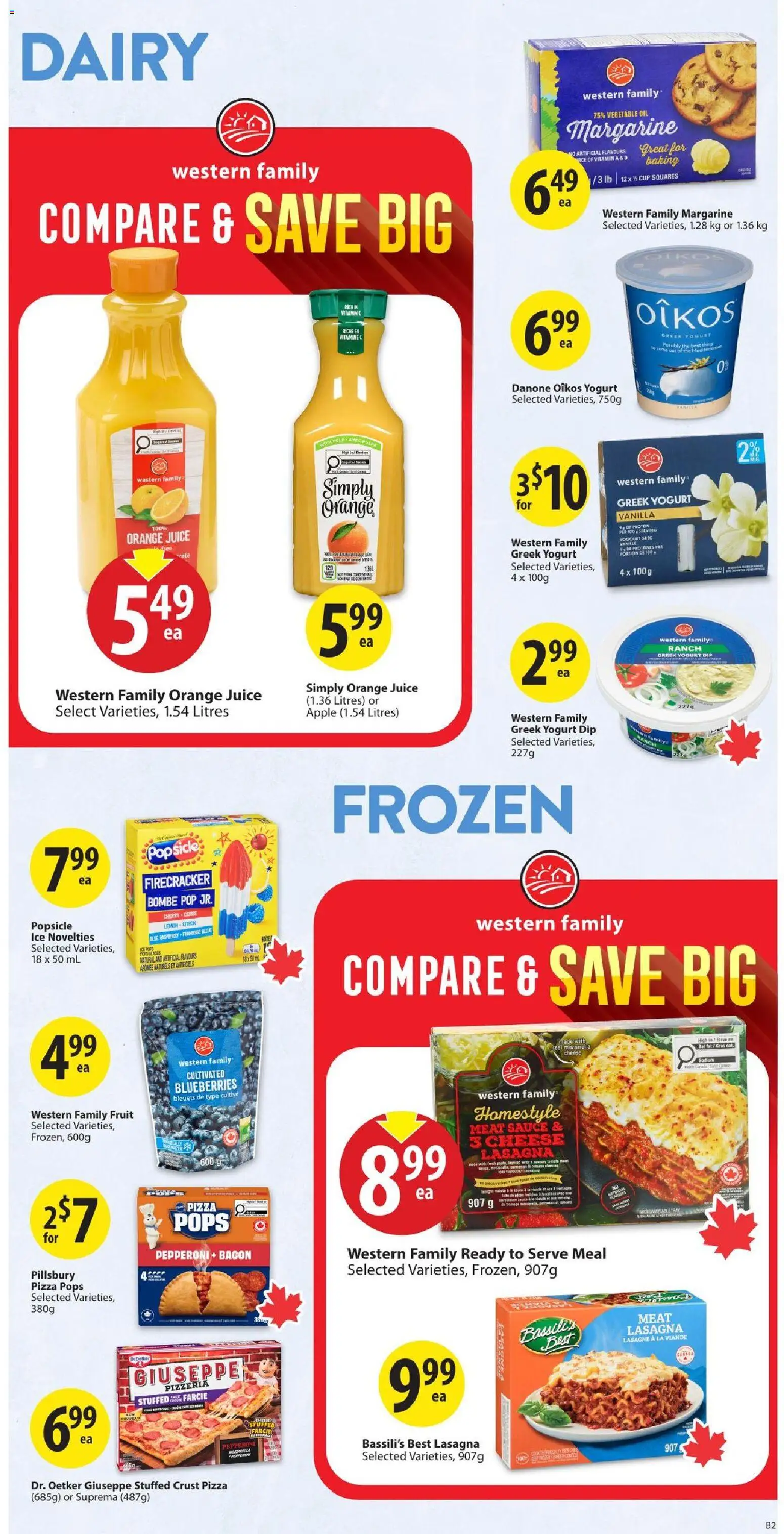 Save on foods flyer valid from Jul 23, 2026 | Page: 21 | Products: Cheese, Yogurt, Oil, Pizza