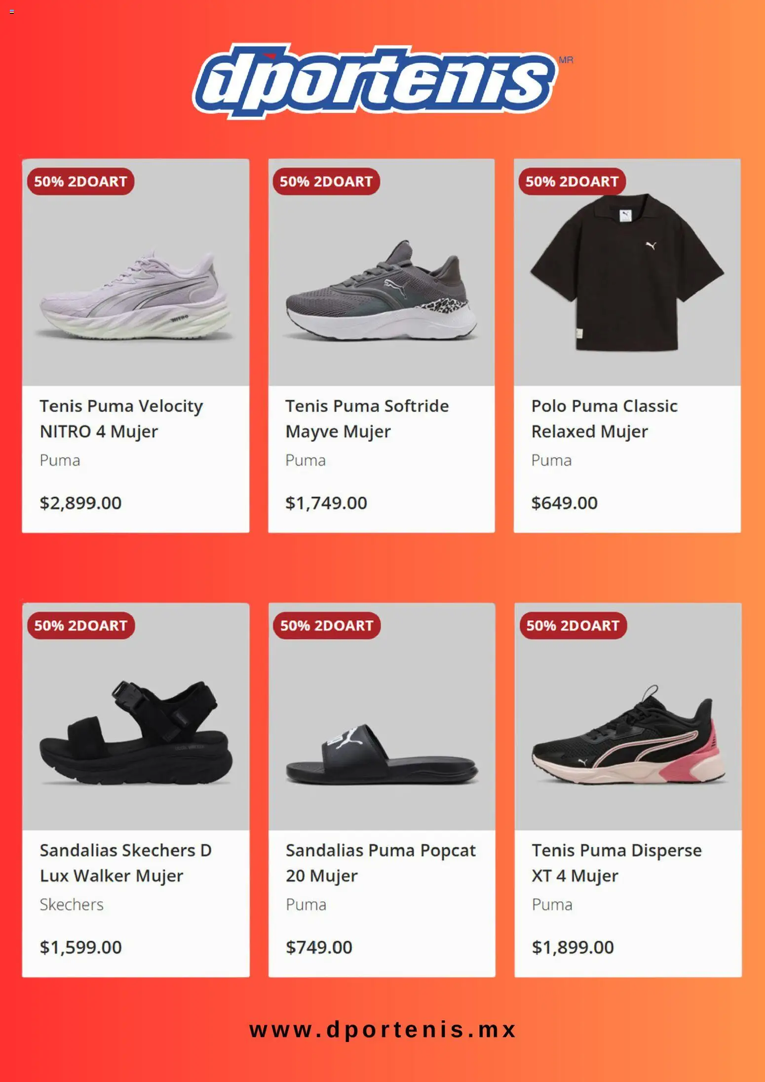 Nuevas ofertas de Dportenis válidas en toda la República Mexicana desde el 01.05.2026. ¡Encuentra las mejores ofertas en Dportenis catálogo! | Página: 5 | Productos: Tenis, Sandalias