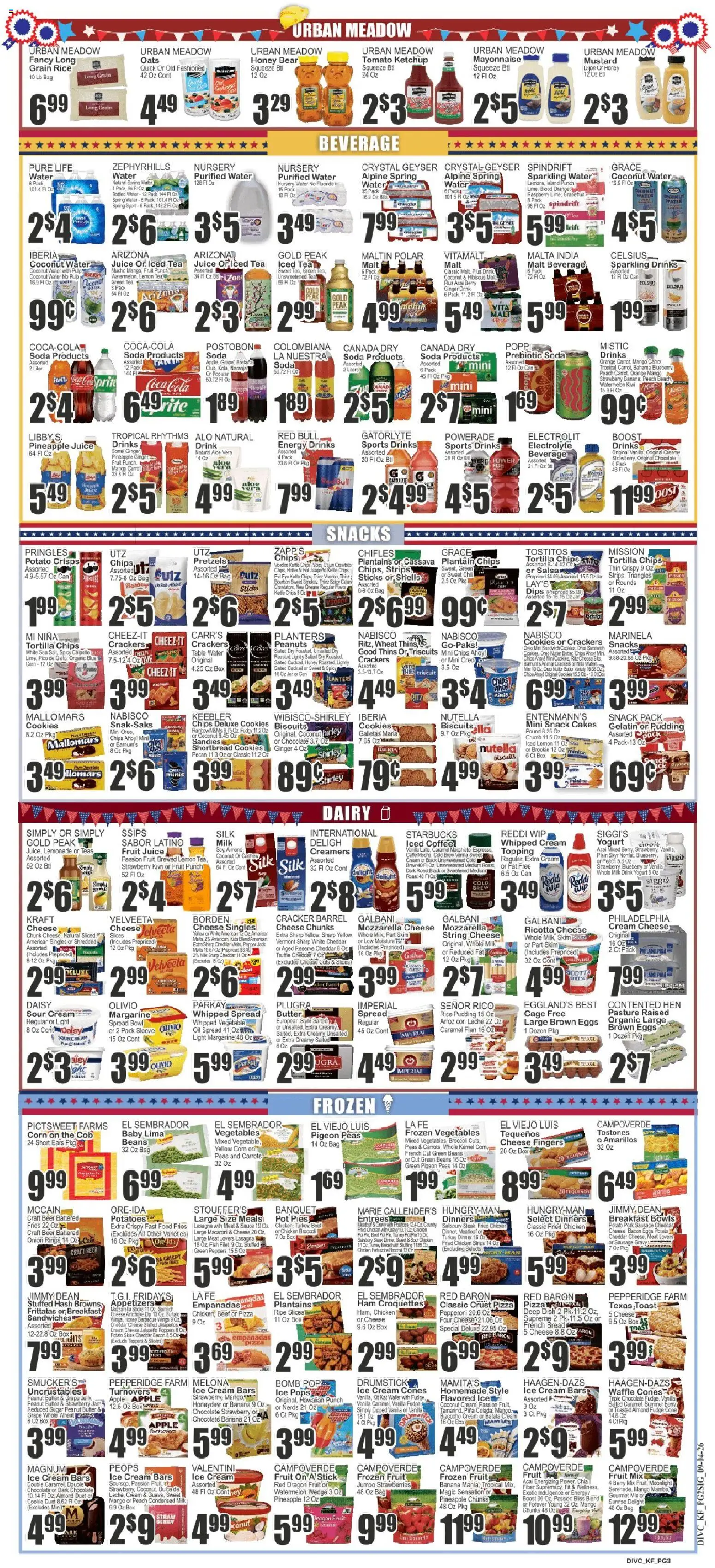 Food Universe Weekly Ad - valid from 09/04/2026 | Page: 3 | Products: Ginger, Turkey, Watermelon, Frozen fruit