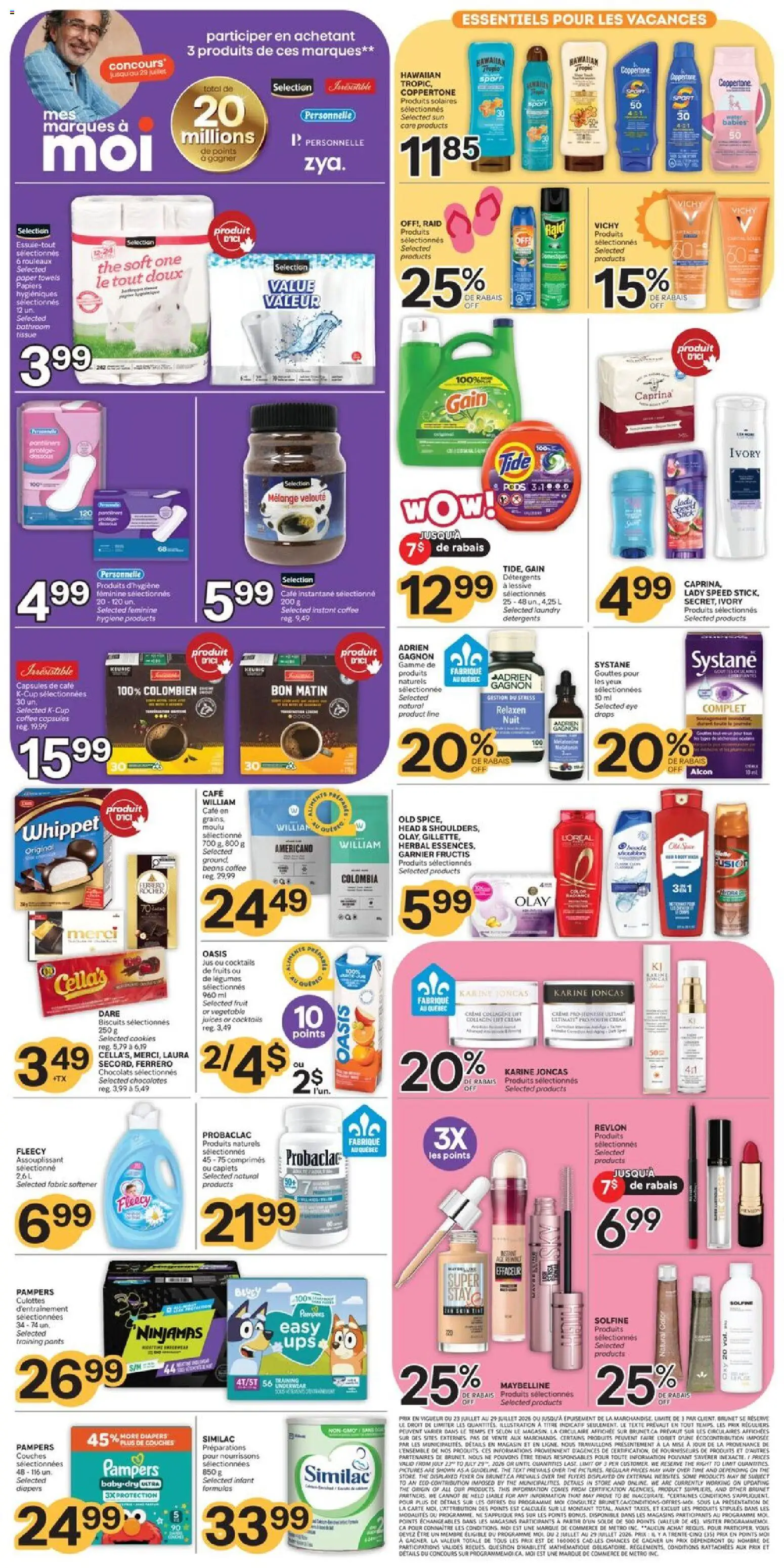 Brunet flyer valid from Jul 23, 2026 | Page: 8 | Products: Paper towels, Towels, Beans, Pants