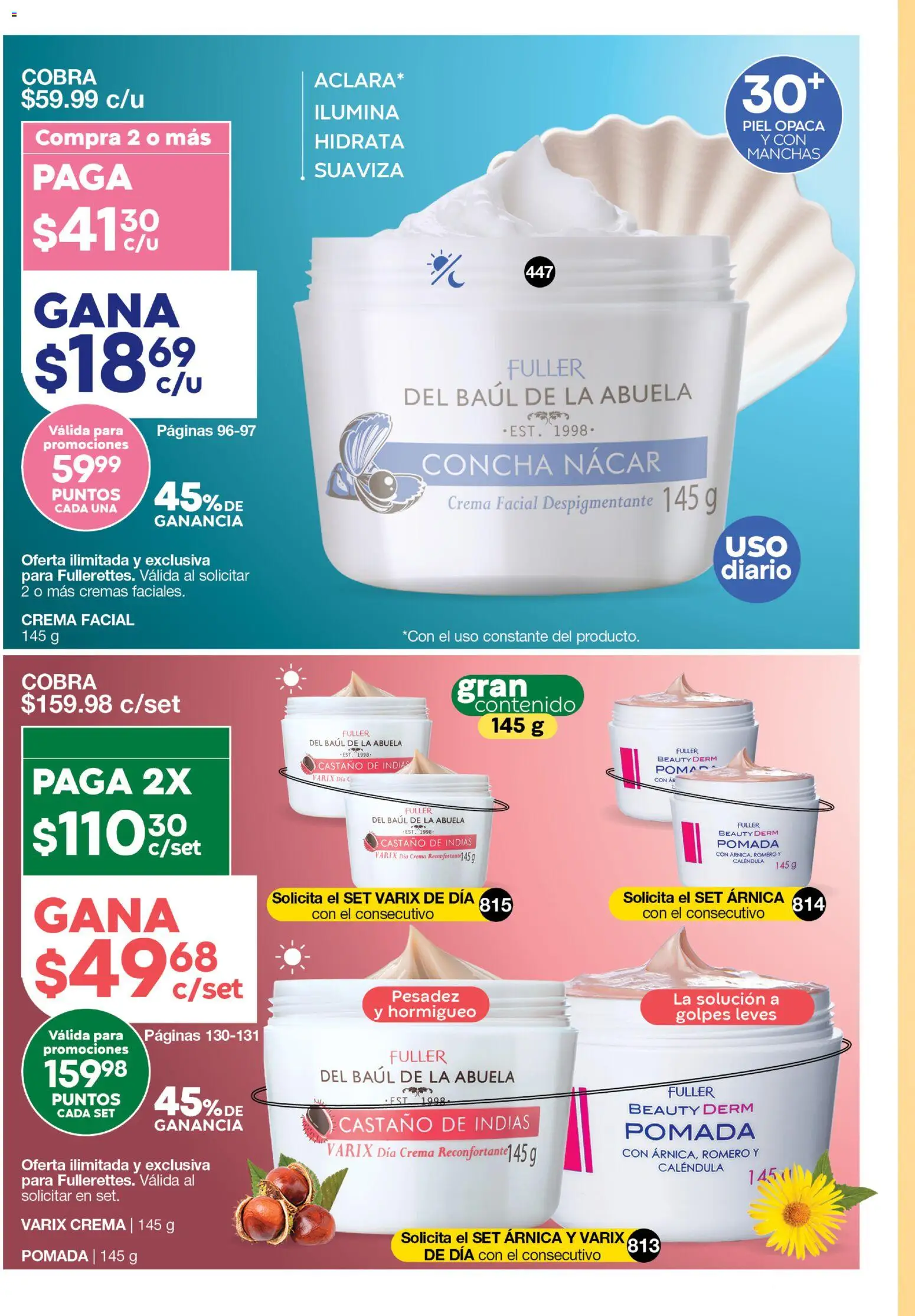 Nuevas ofertas de Fuller válidas en toda la República Mexicana desde el 05/08/2026. ¡Encuentra las mejores ofertas en Fuller Gana Mas 8 2026! | Página: 30 | Productos: Crema, Pomada