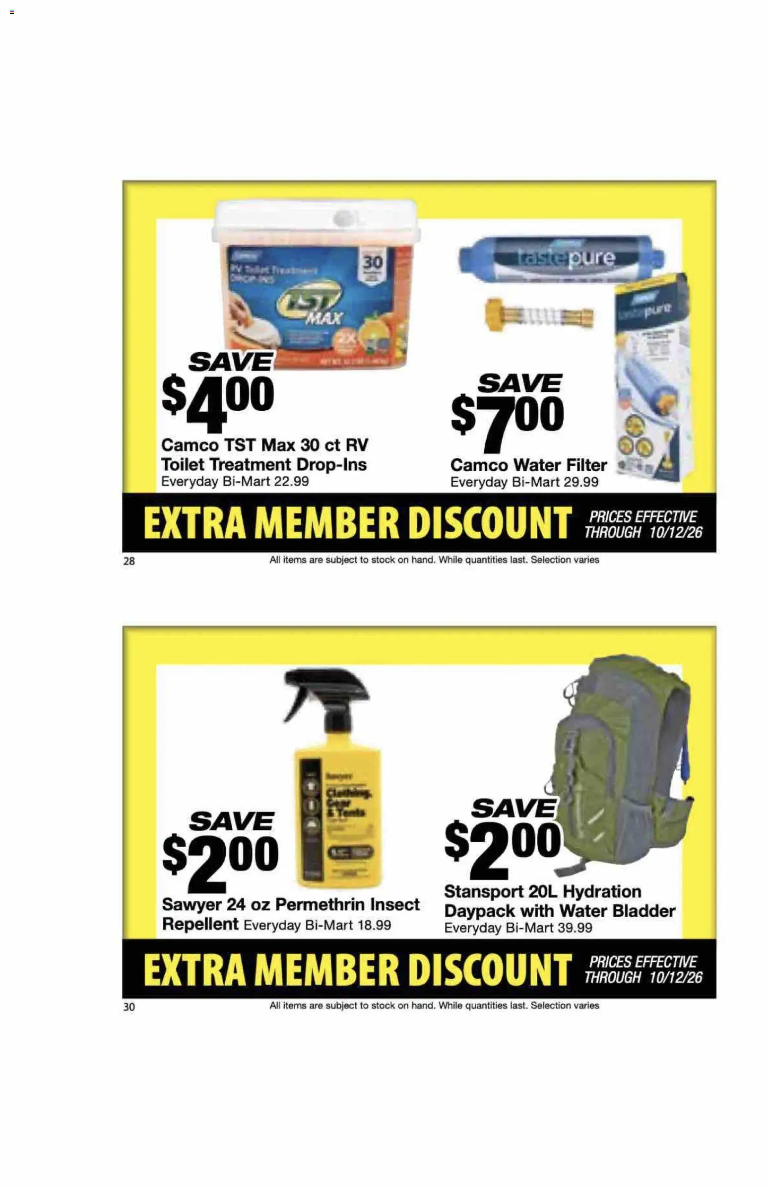 Bi-Mart Extra Member Discount Book - valid from 09/28/2026 | Page: 16 | Products: Water Filter, Water