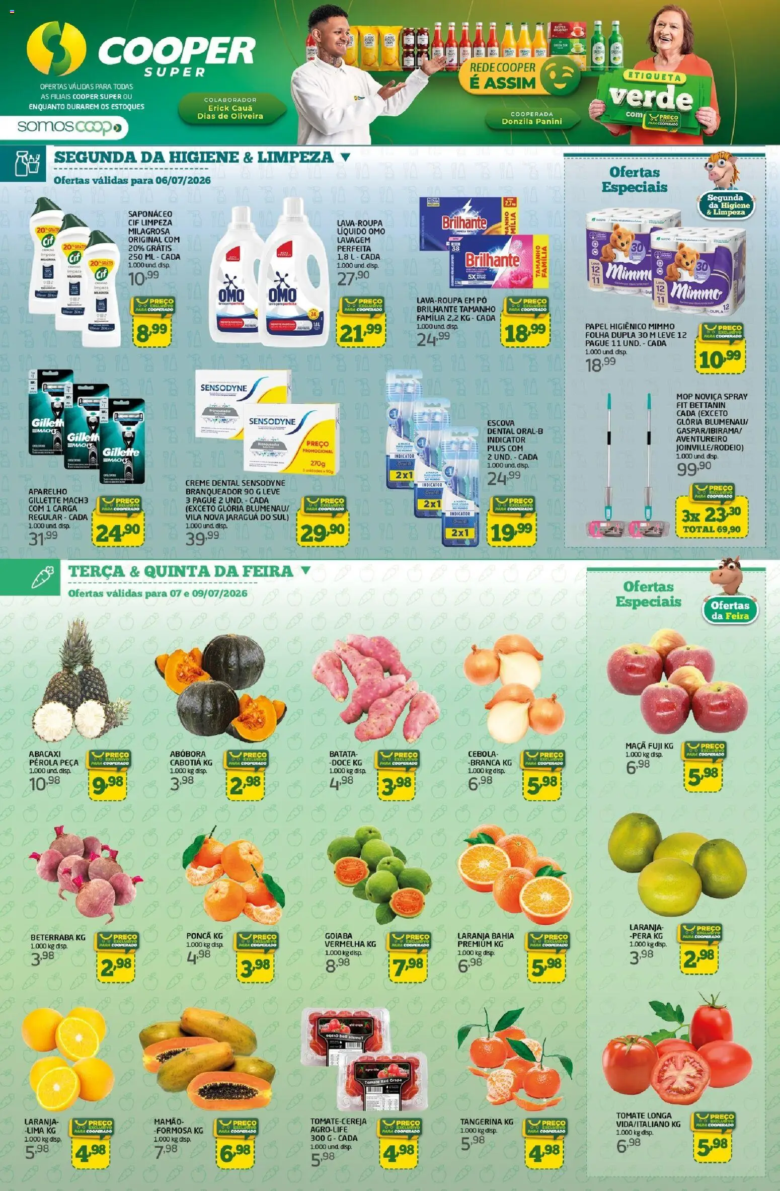 Cooper Folheto - válido de 06/07/2026 | Página: 1 | Produtos: Abóbora, Saponáceo, Batata, Creme dental