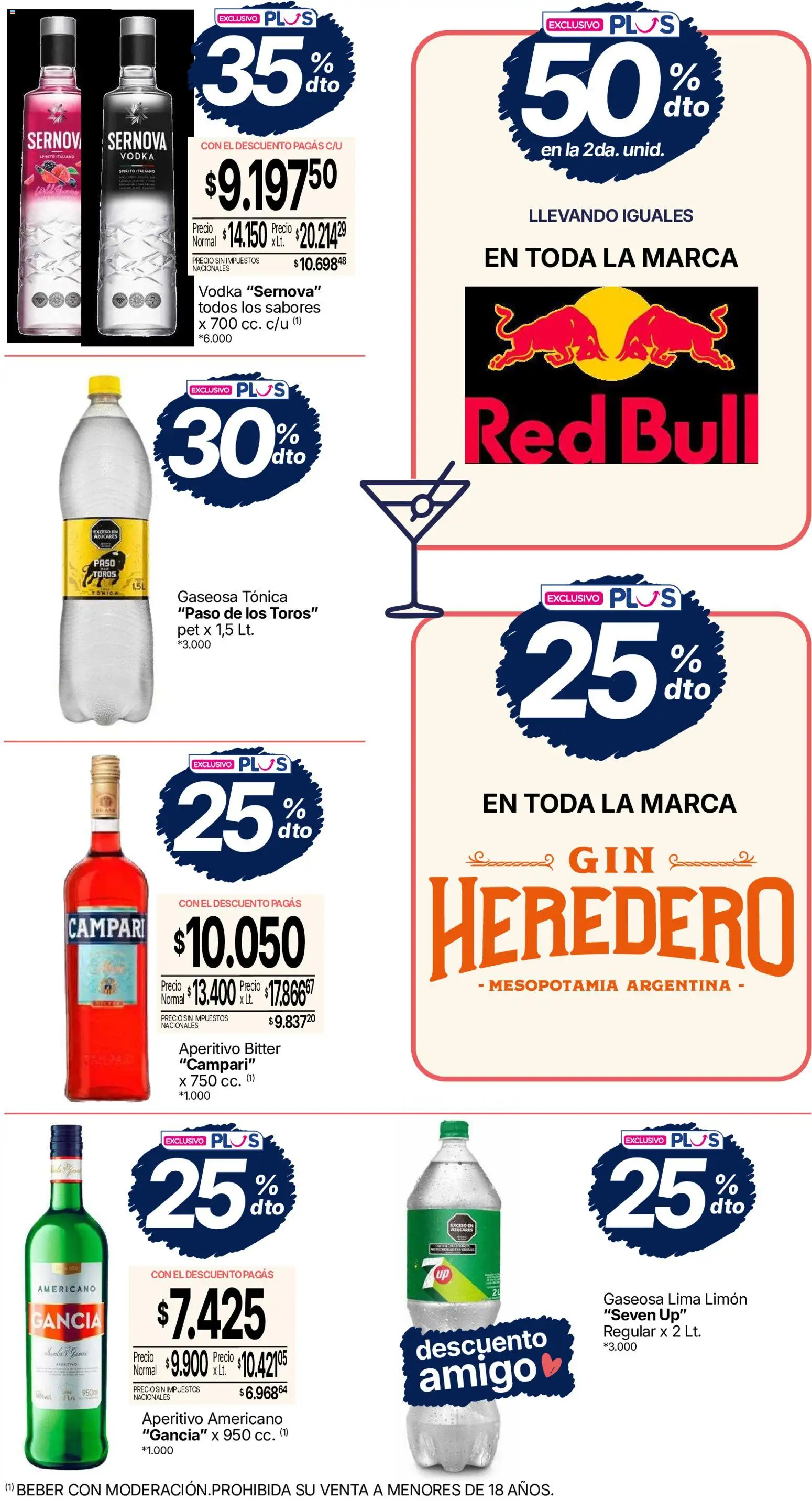 La Anonima - Catálogo especiales - amistad │ válido desde el 09/07/2026 | Página: 9 | Productos: Vodka, Gin, Gaseosa, Lima