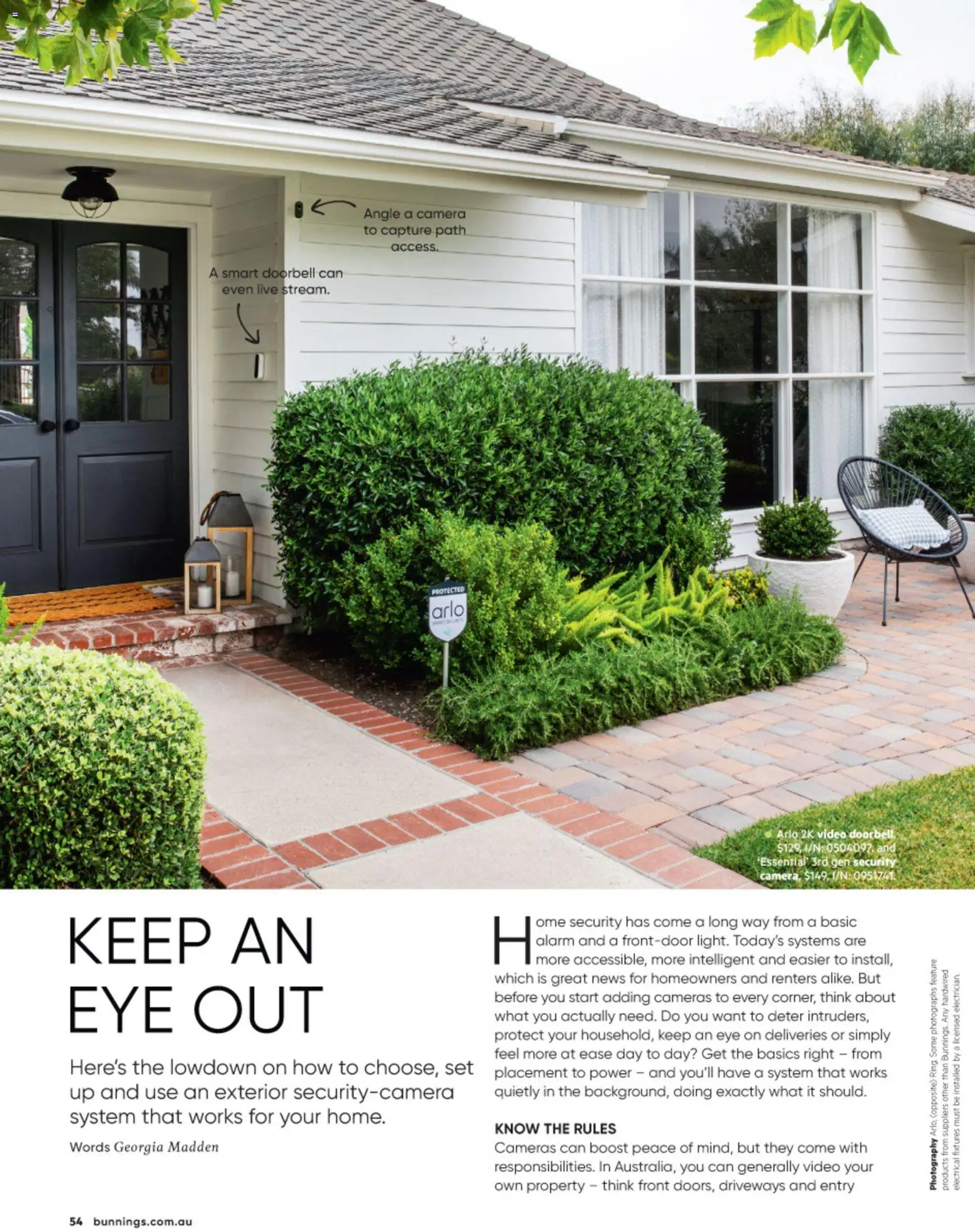 Bunnings Warehouse catalogue - valid from 01/08/2026 | Page: 62 | Products: Doorbell, Camera, Video