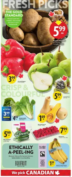 Preview of Save on foods weekly flyer / circulaire from shop Save on foods valid from Sep 10, 2026 | Page: 4 | Products: Cucumbers, Watch, Potatoes, Raspberries